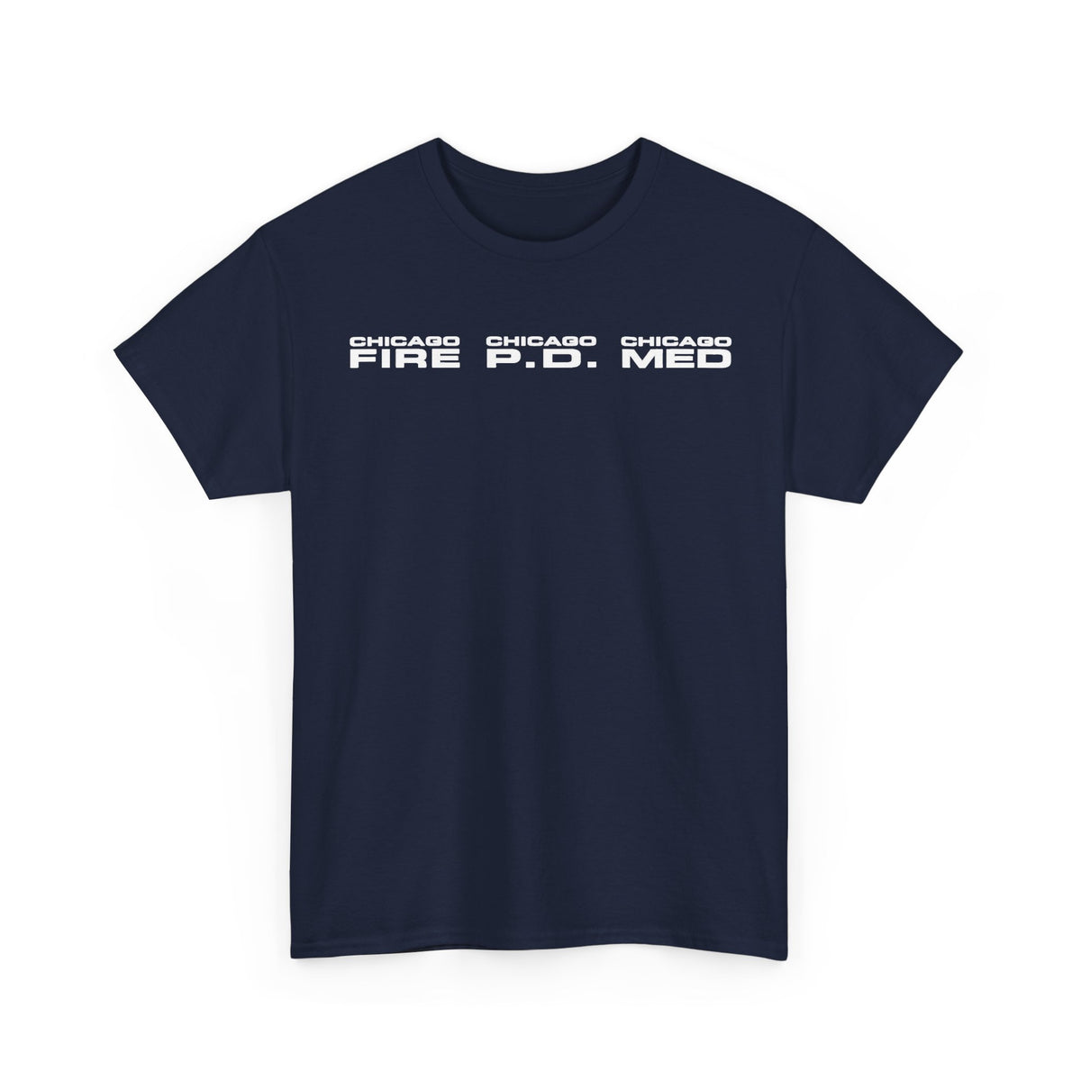 Chicago Fire, P.D. & Med Inspired Logo Cotton T-Shirt / Tee