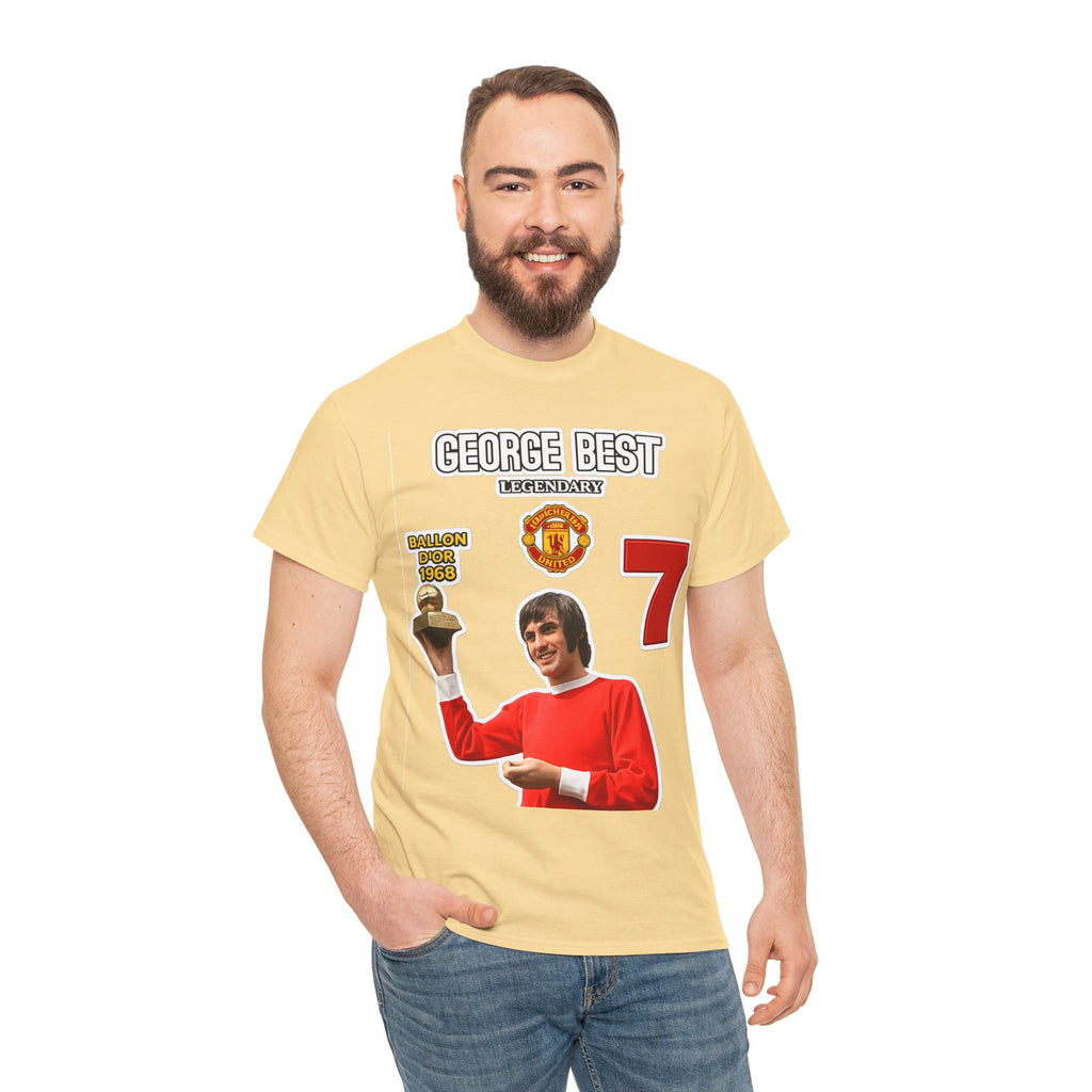 George Best Manchester United #7 Vintage Soccer T-Shirt – Ballon d'Or Tribute