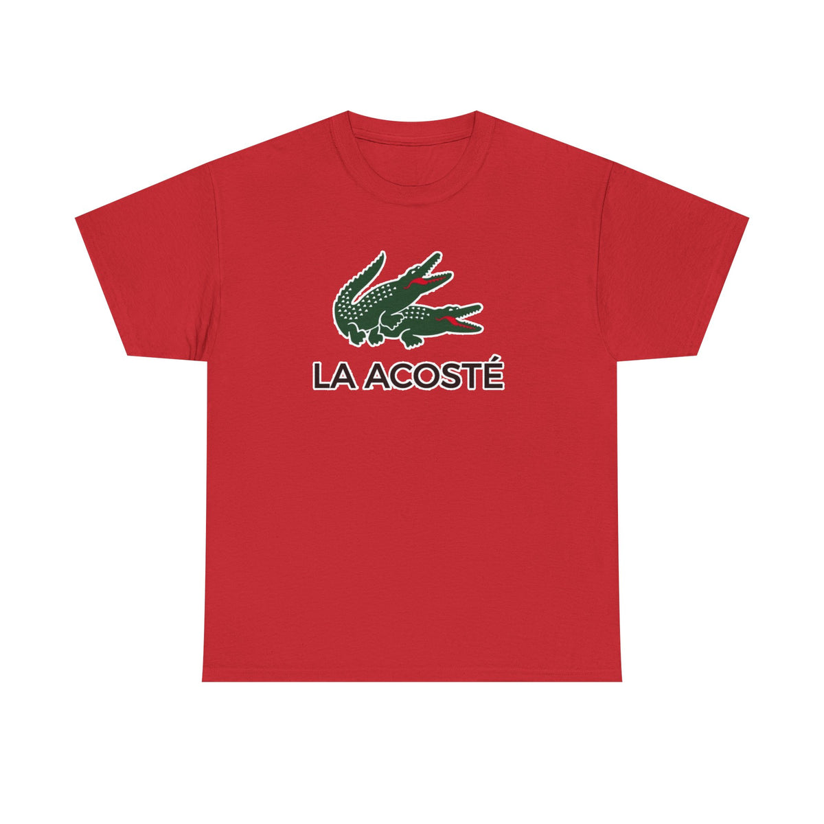 La Acosté Crocodile Logo Graphic Cotton Tee / T-Shirt
