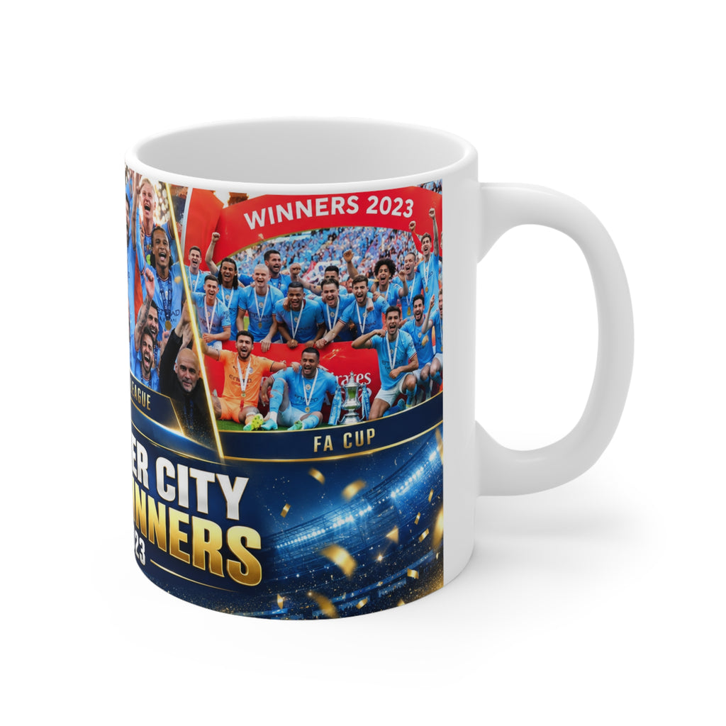 Manchester City Treble Winners 2022/2023 Ceramic Mug - 11oz & 15oz