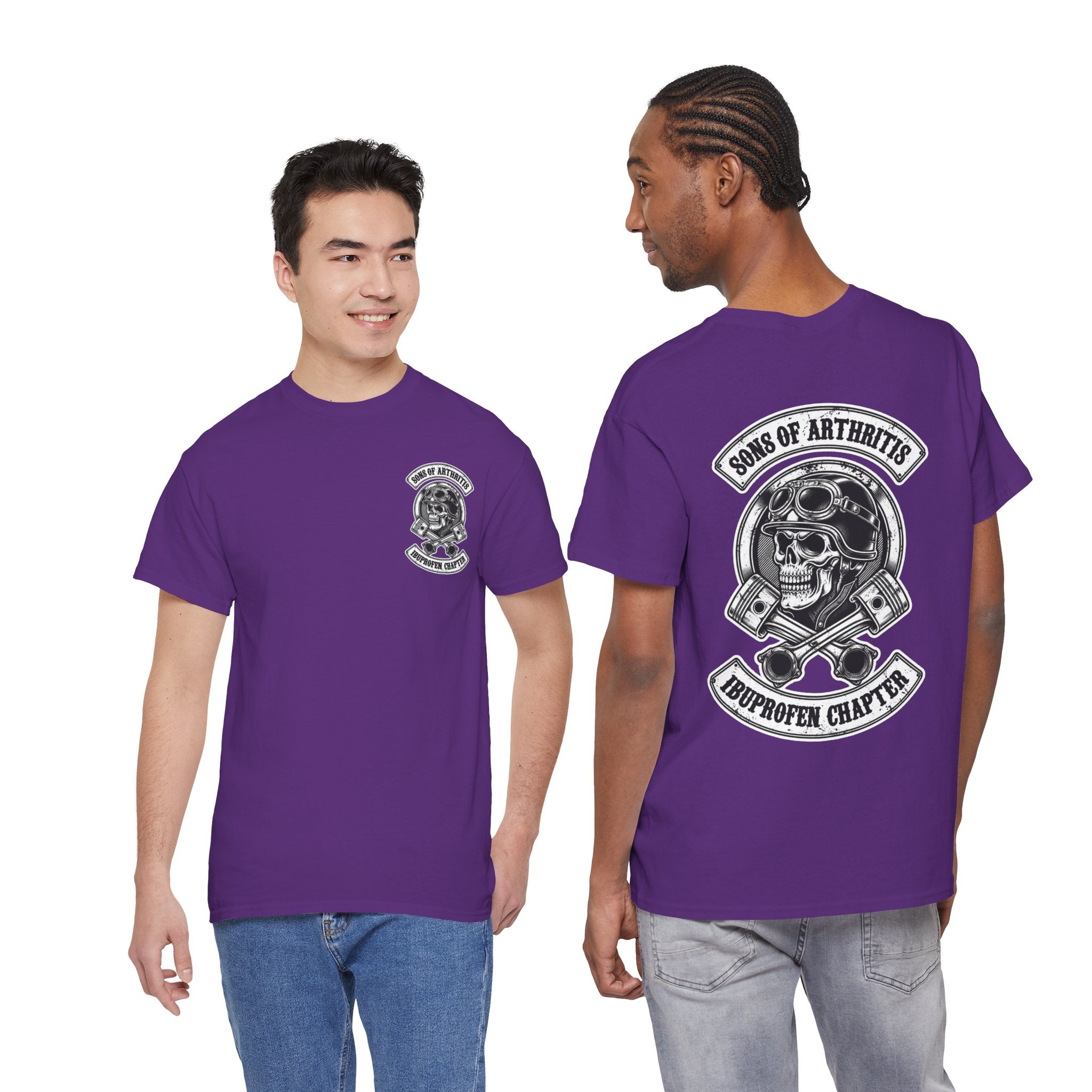 Sons of Arthritis Tee — Humorous Biker Skull "Ibuprofen Chapter" T-Shirt