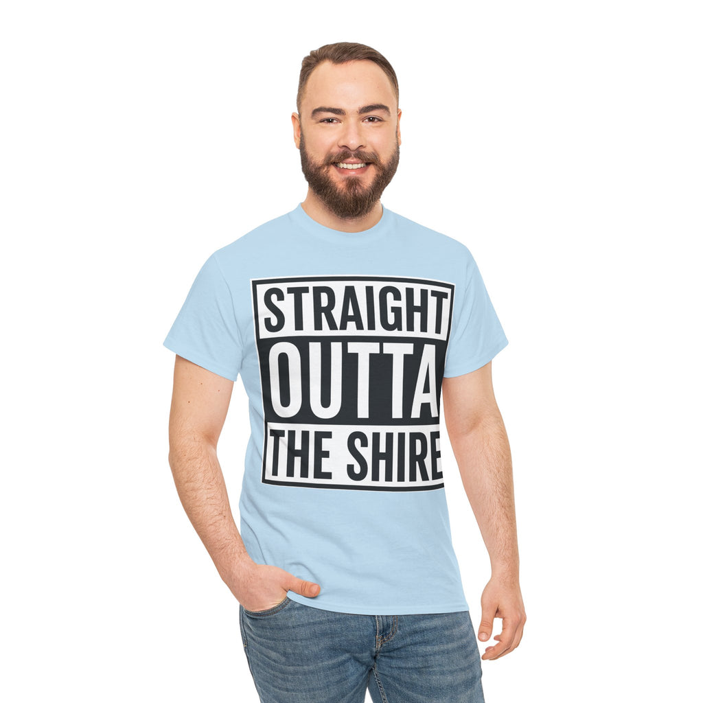 T-Shirt — "Straight Outta The Shire" Funny Hobbit Travel Tee