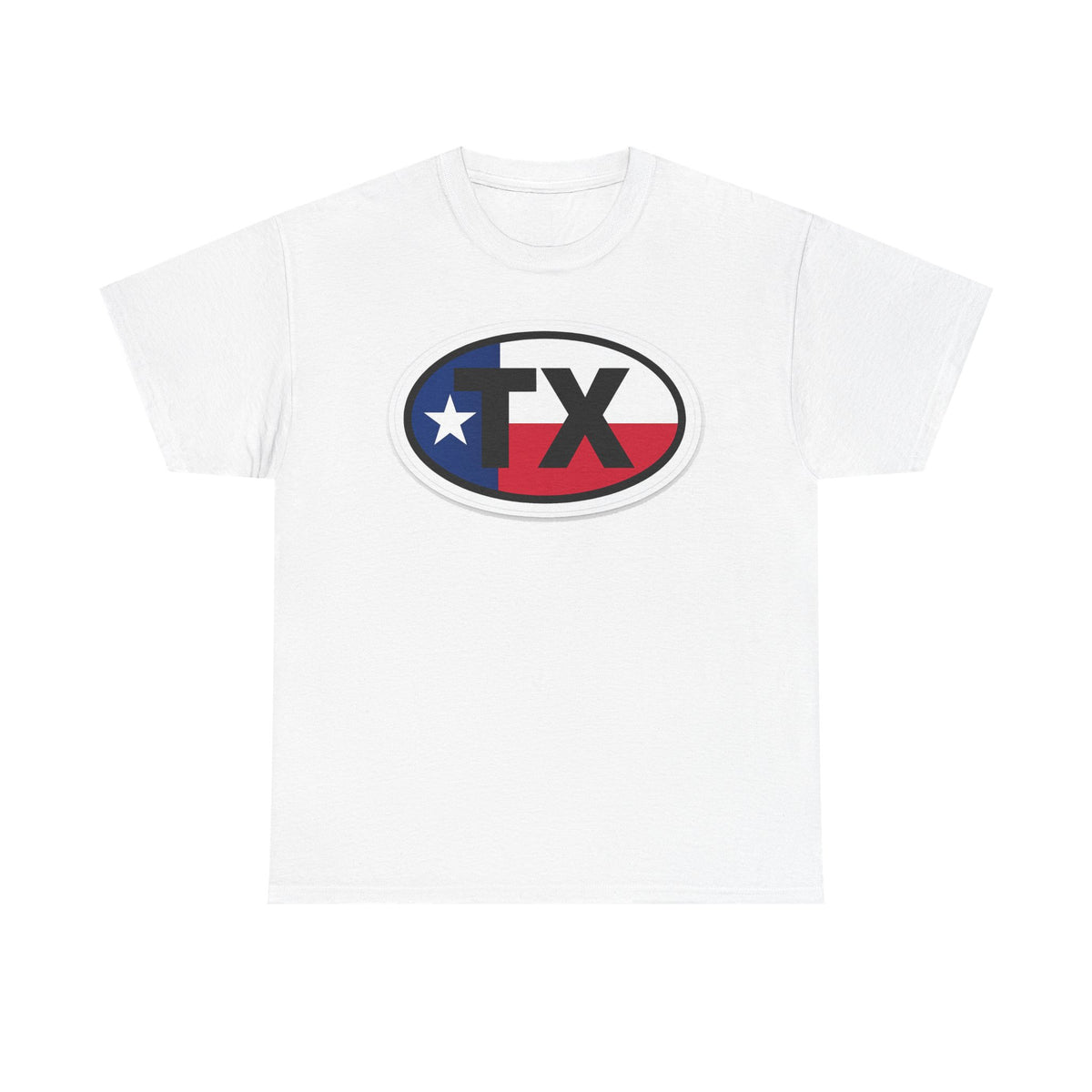 Texas Flag TX Oval T-Shirt — Patriotic Lone Star Tee