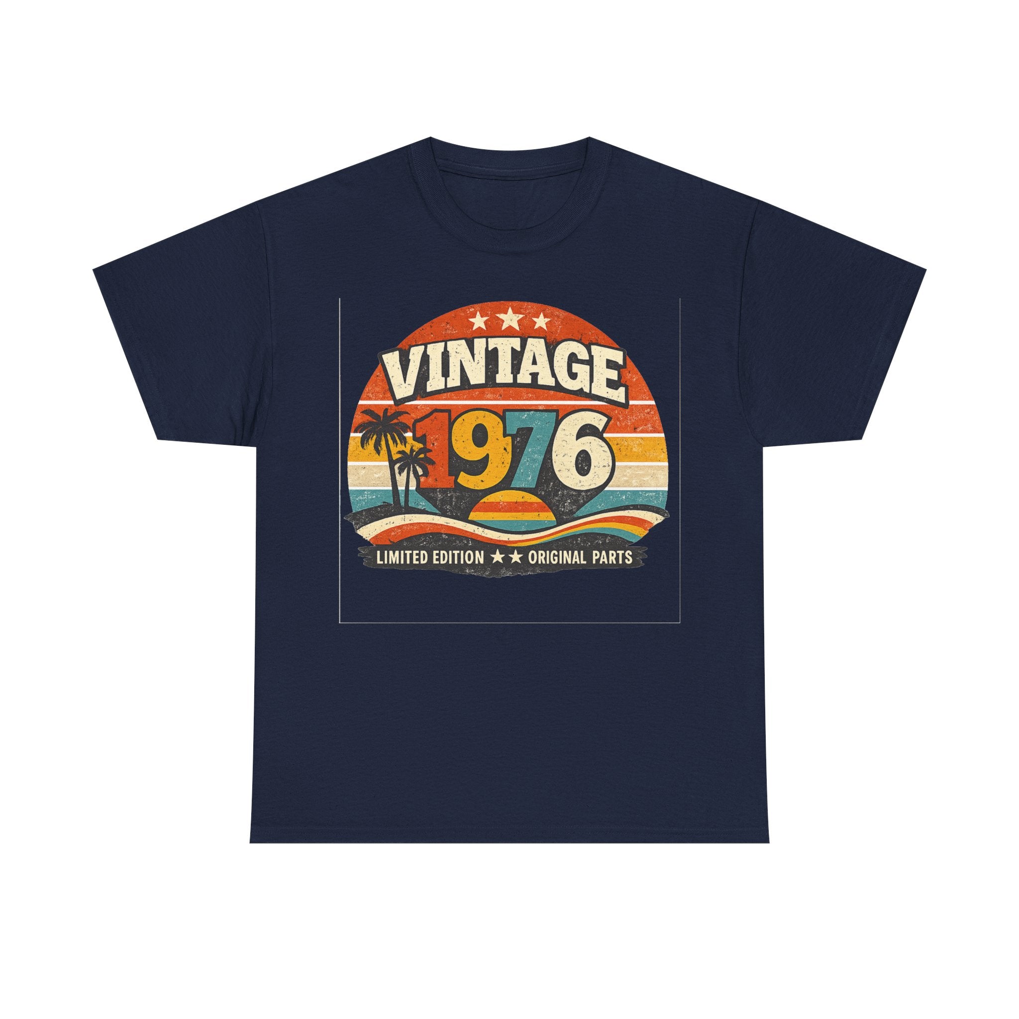 Vintage 1976 T-Shirt — Retro Beach Graphic "Vintage 1976" Birthday Tee