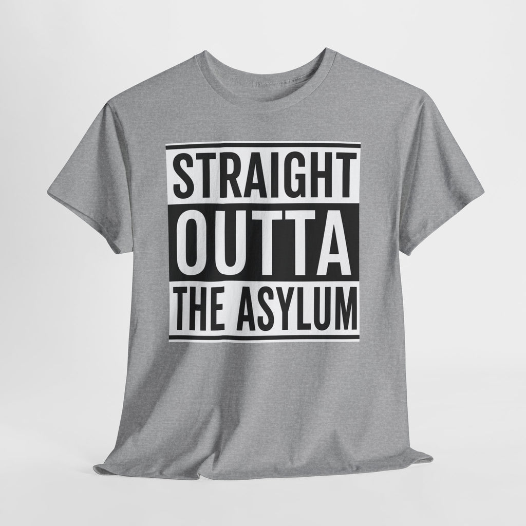 Straight Outta the Asylum T-Shirt – Graphic Statement Tee