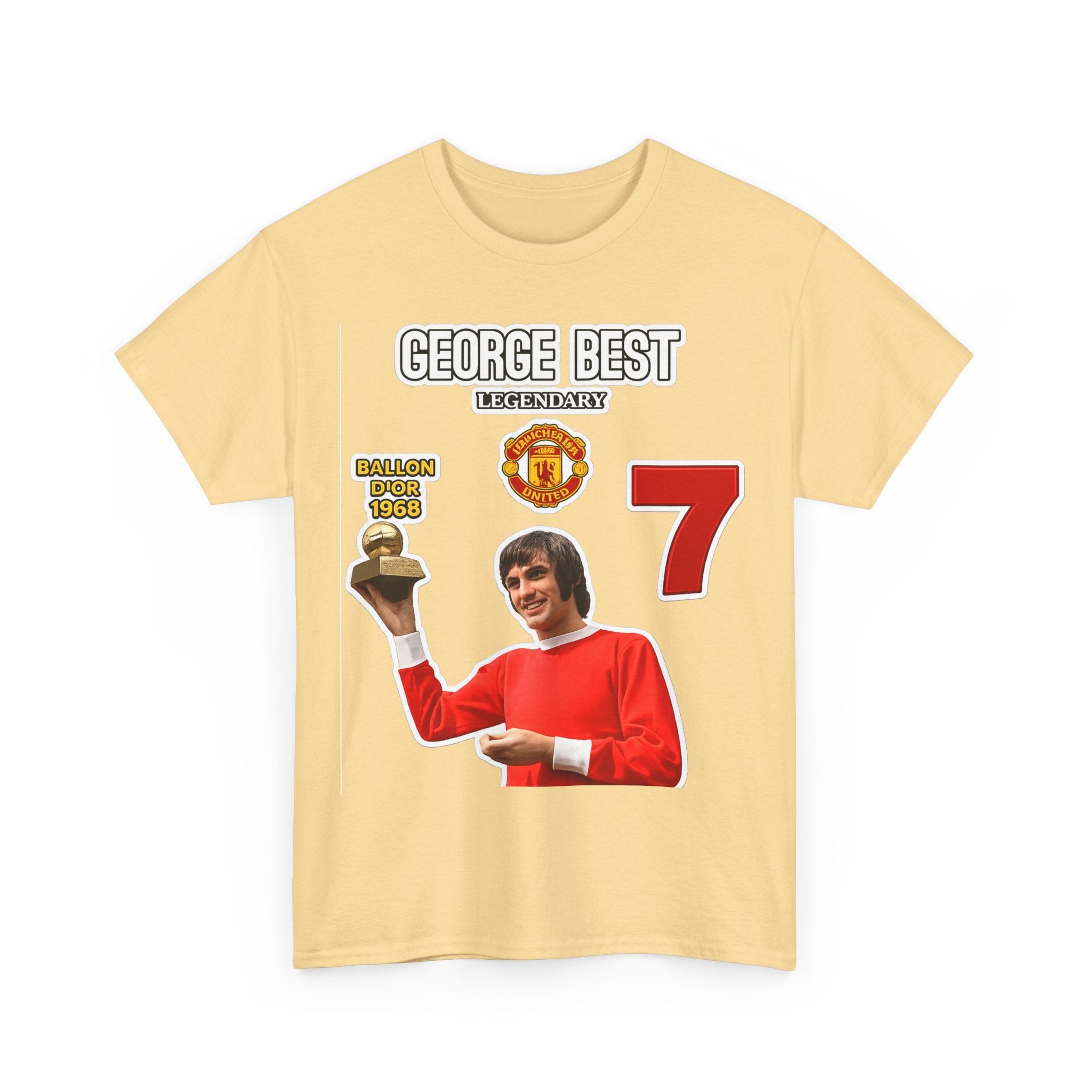 George Best Manchester United #7 Vintage Soccer T-Shirt – Ballon d'Or Tribute
