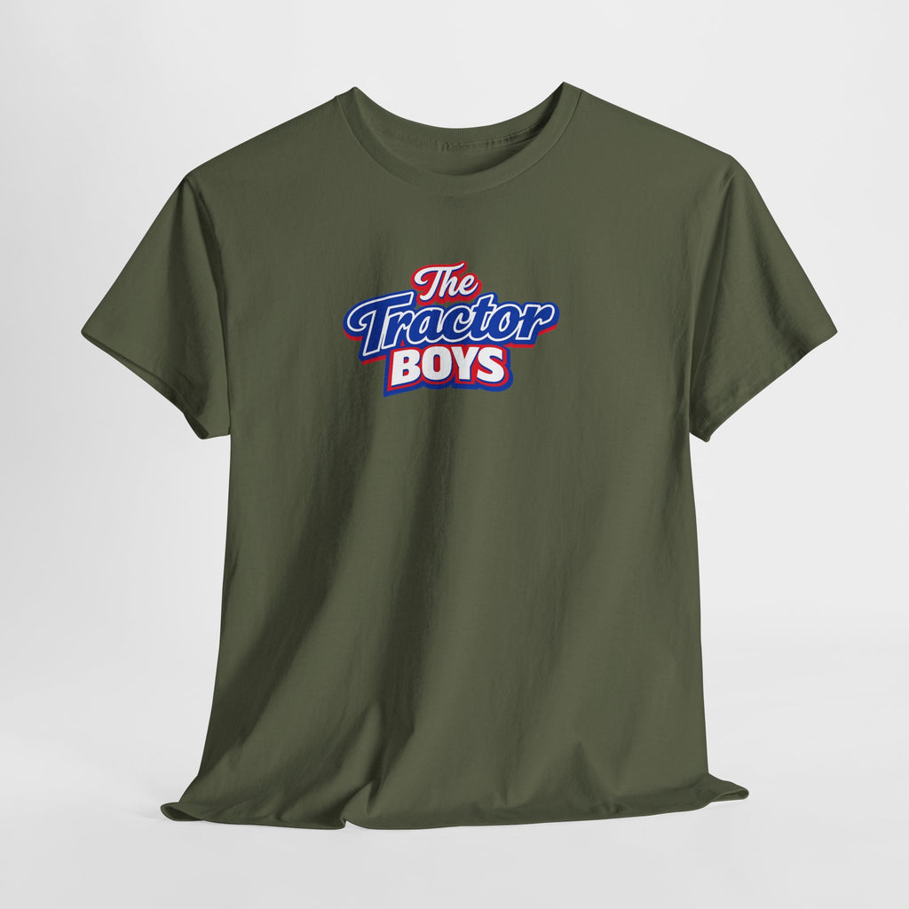 The Tractor Boys T-Shirt — Retro Blue & Red Logo Tee