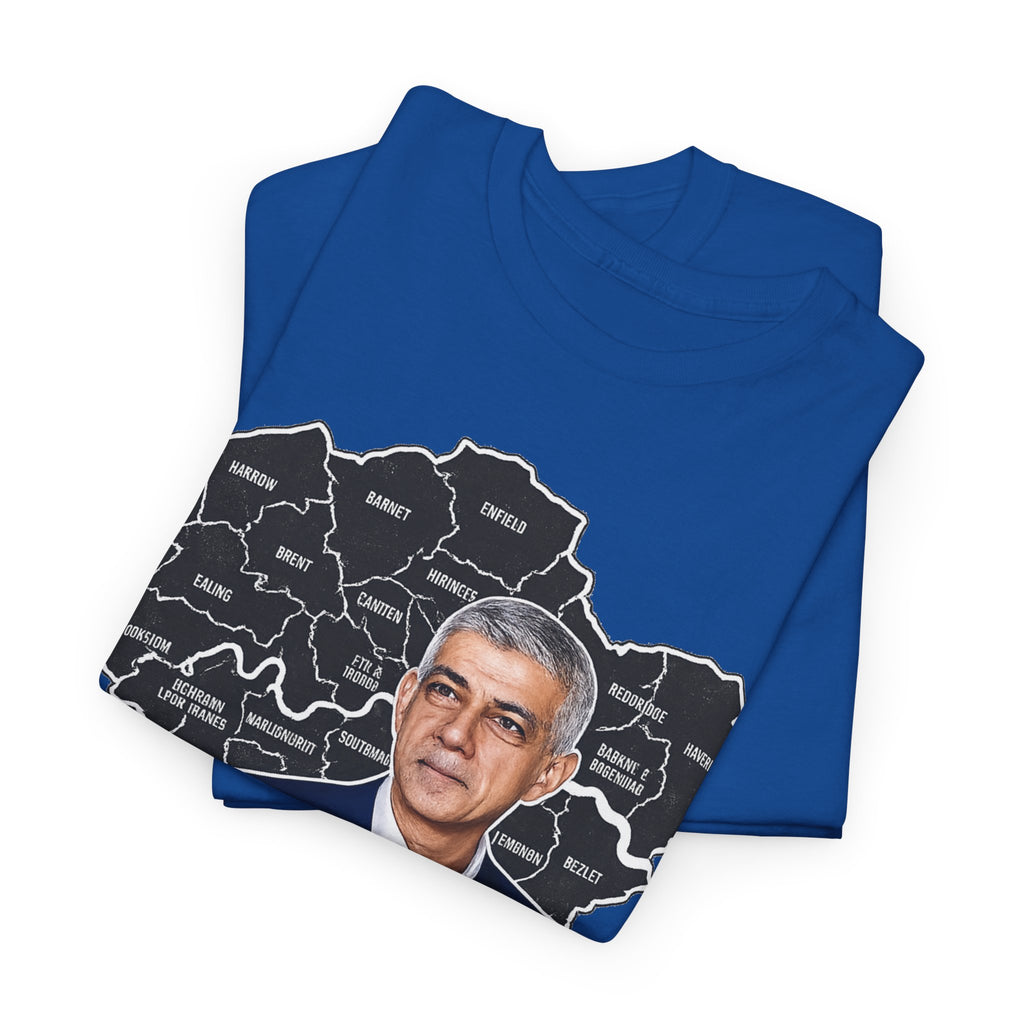 Sadiq Khan Out" Political Protest Tee with Sadiq Khan Graphic T-Shirt
