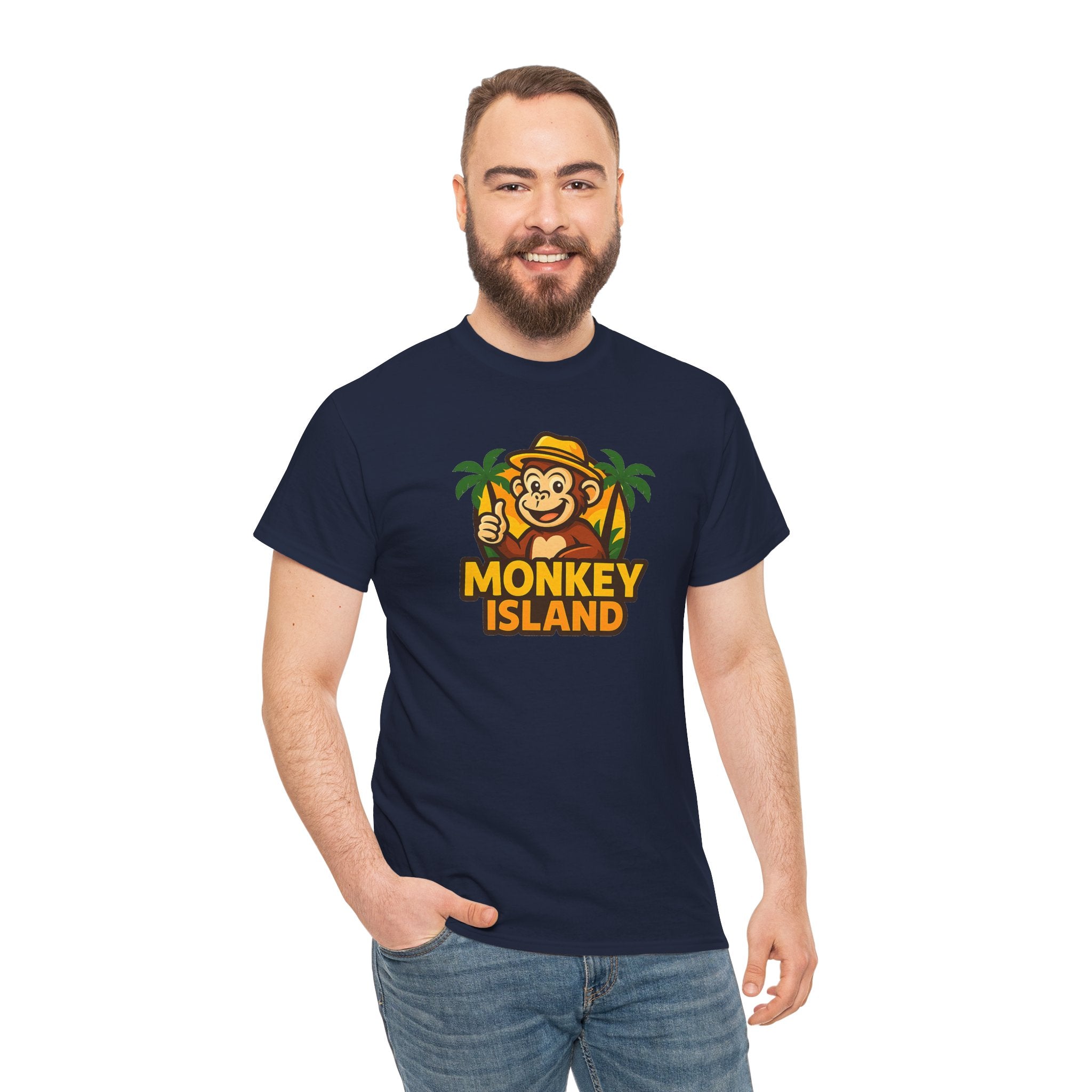 Monkey Island T-Shirt — Cute Tropical Monkey Logo Tee