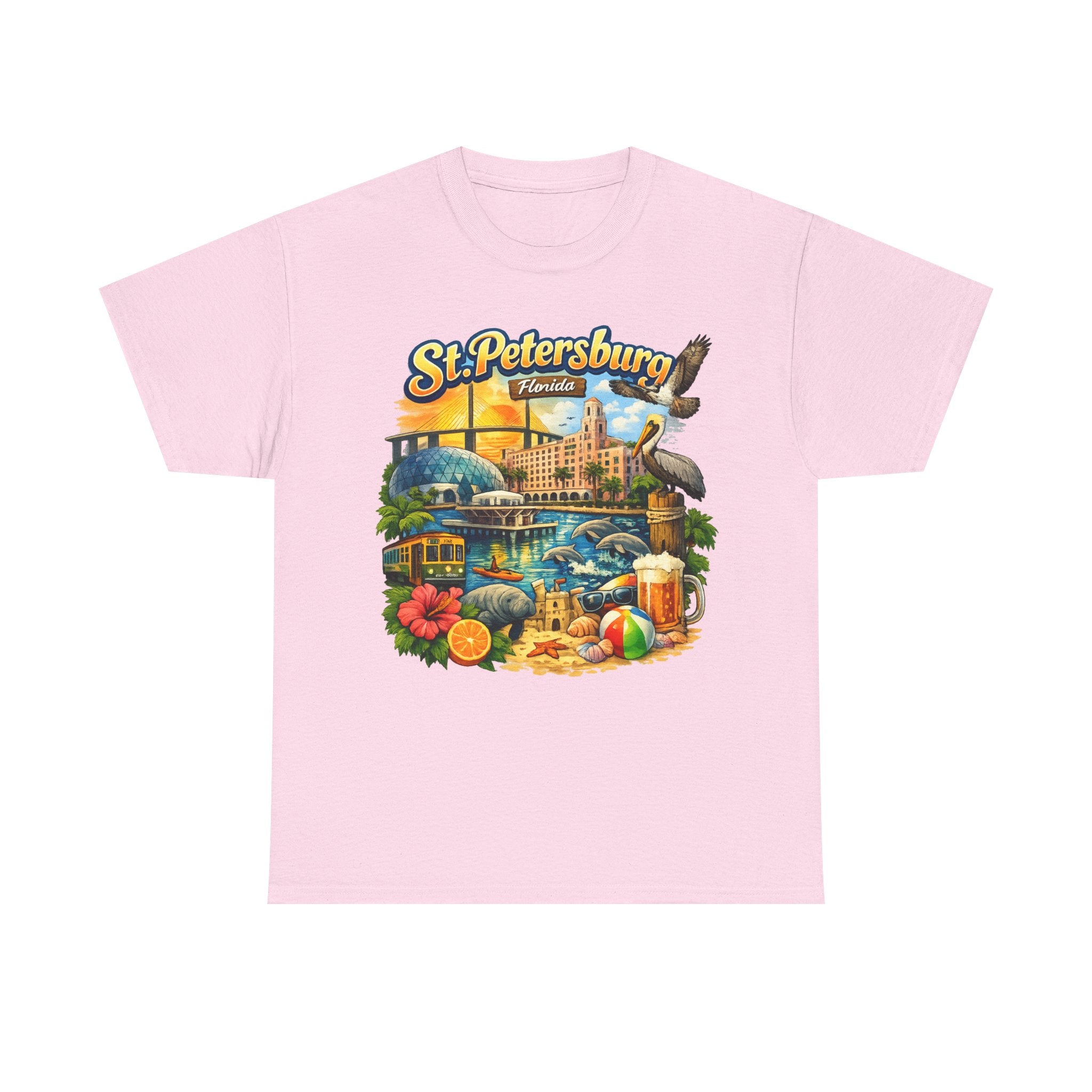 St. Petersburg Florida Retro Beach Scene T-Shirt