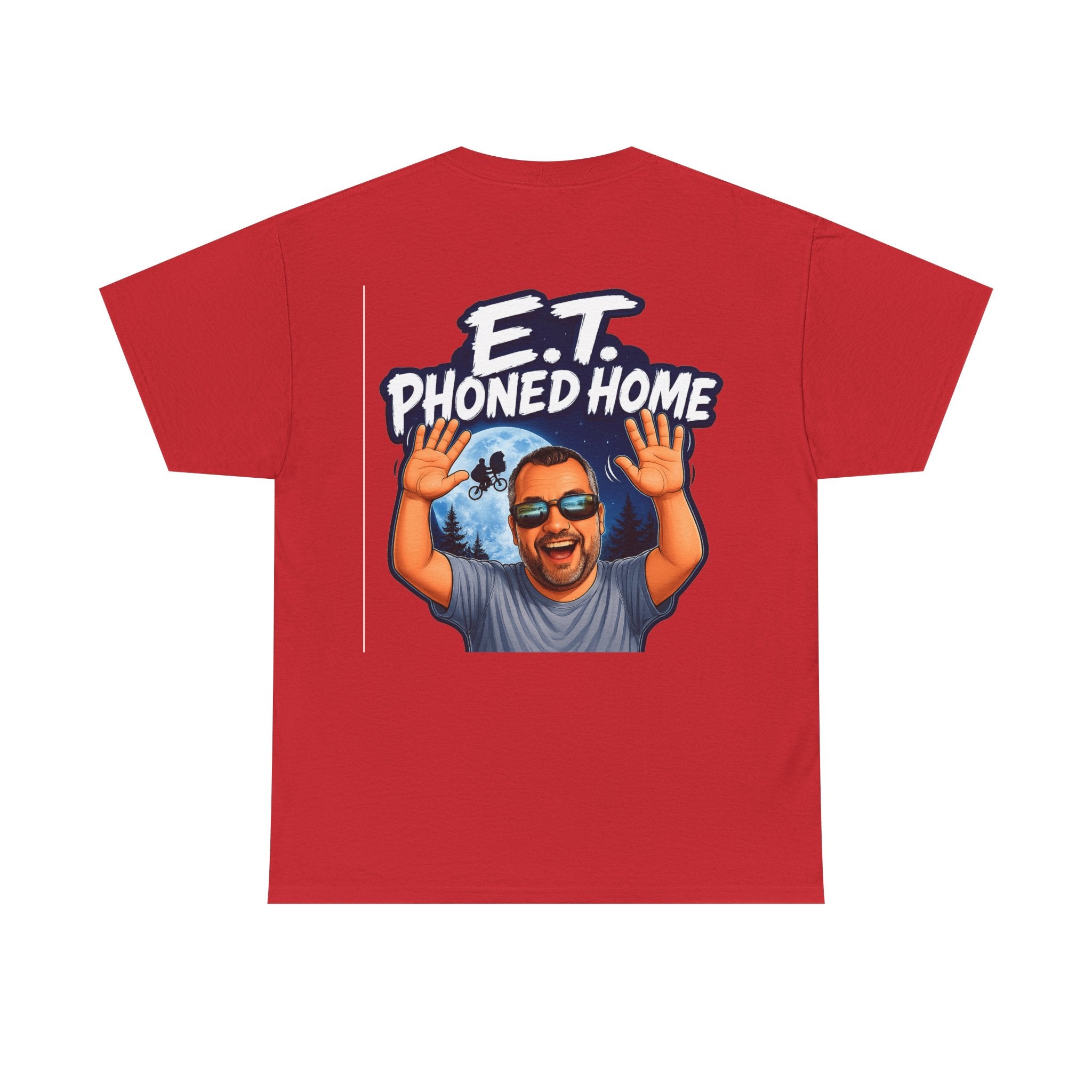 Graphic Tee — "E.T. Phoned Home" Smiling Guy Retro Design