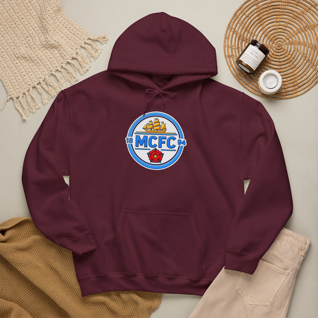 MCFC Logo Hoodie – Vintage Football Club Crest Pullover