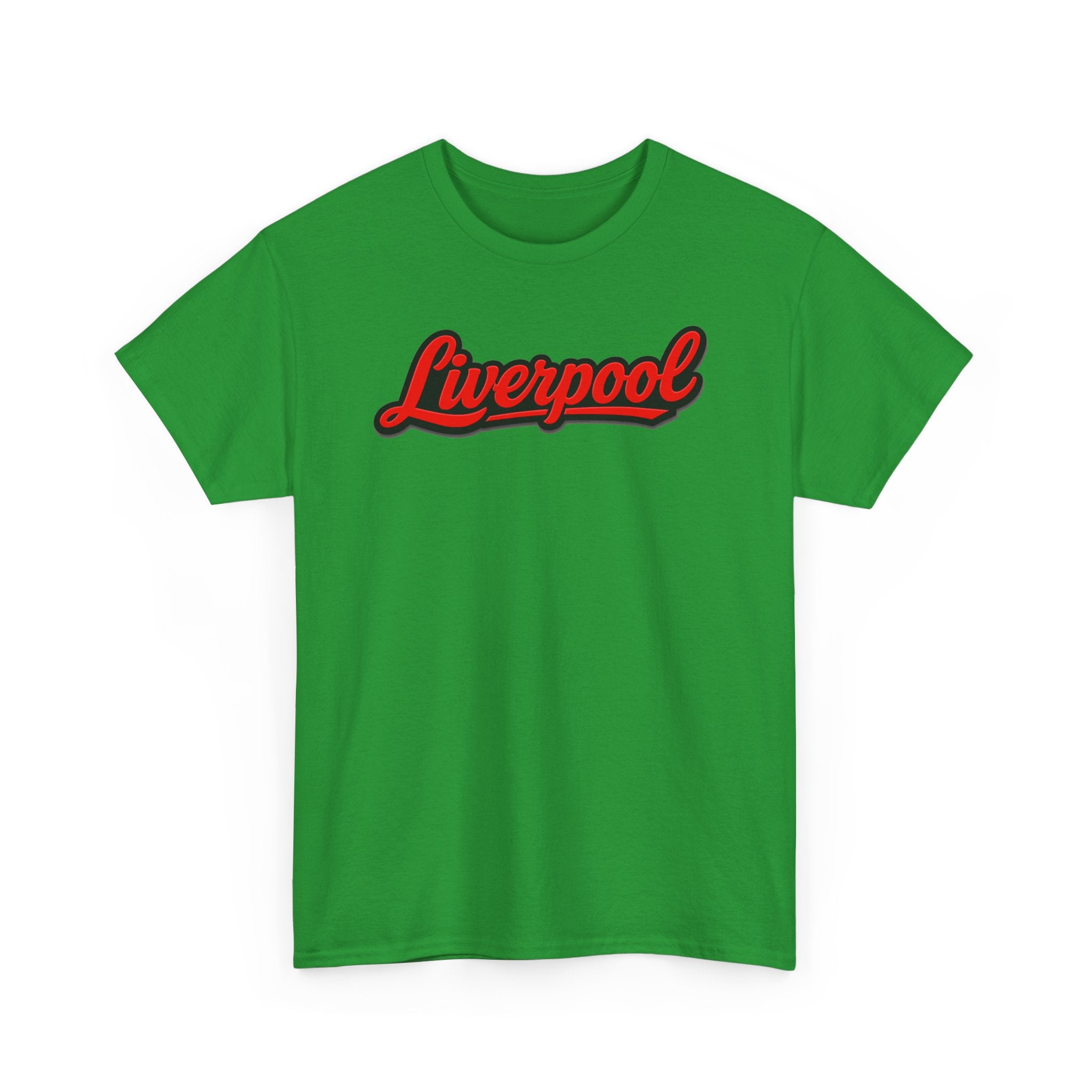Liverpool Script T-Shirt — Retro Red Script Football Fan Tee