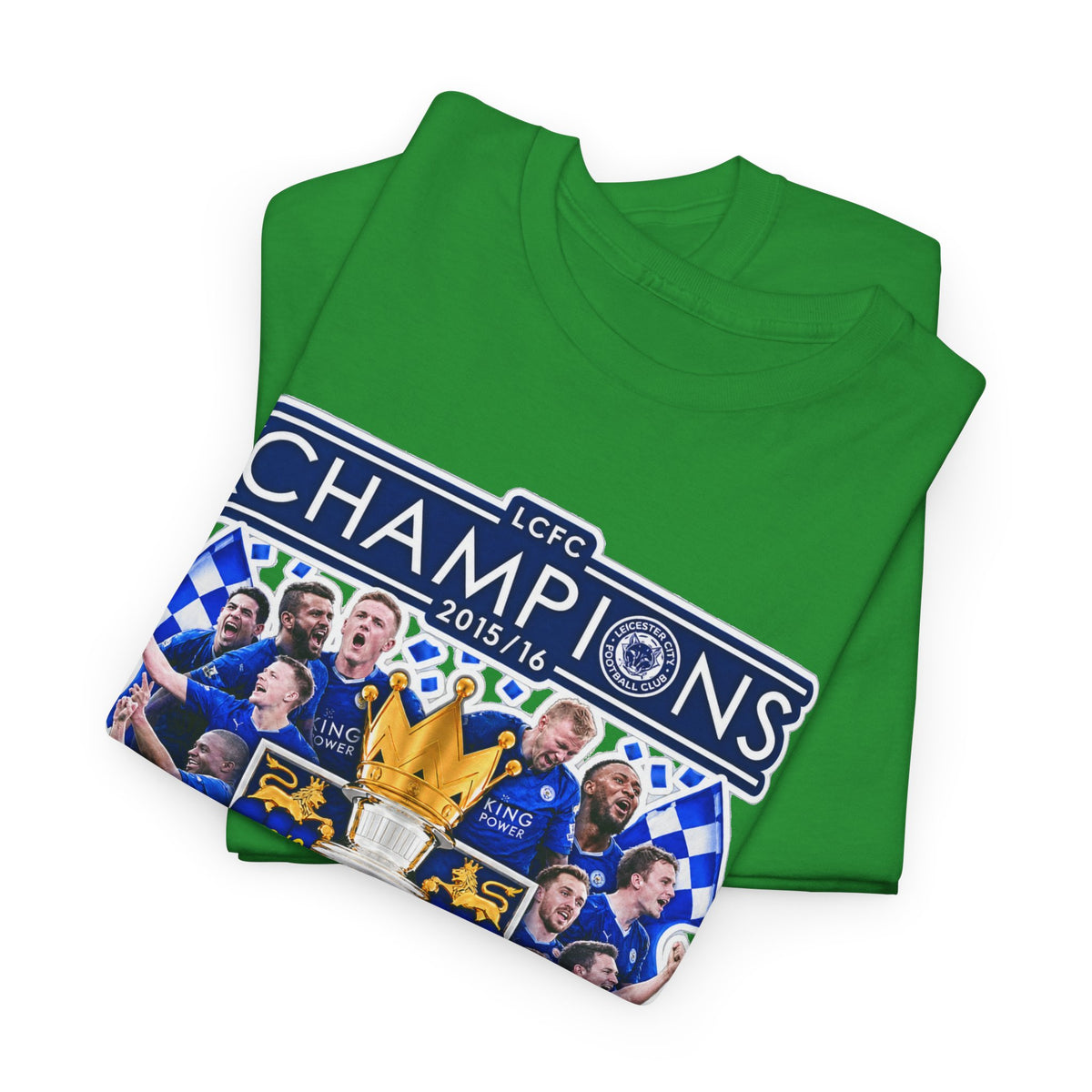 Leicester City 2015/2016 Champions Trophy Soccer T-Shirt — Team Victory Graphic Tee