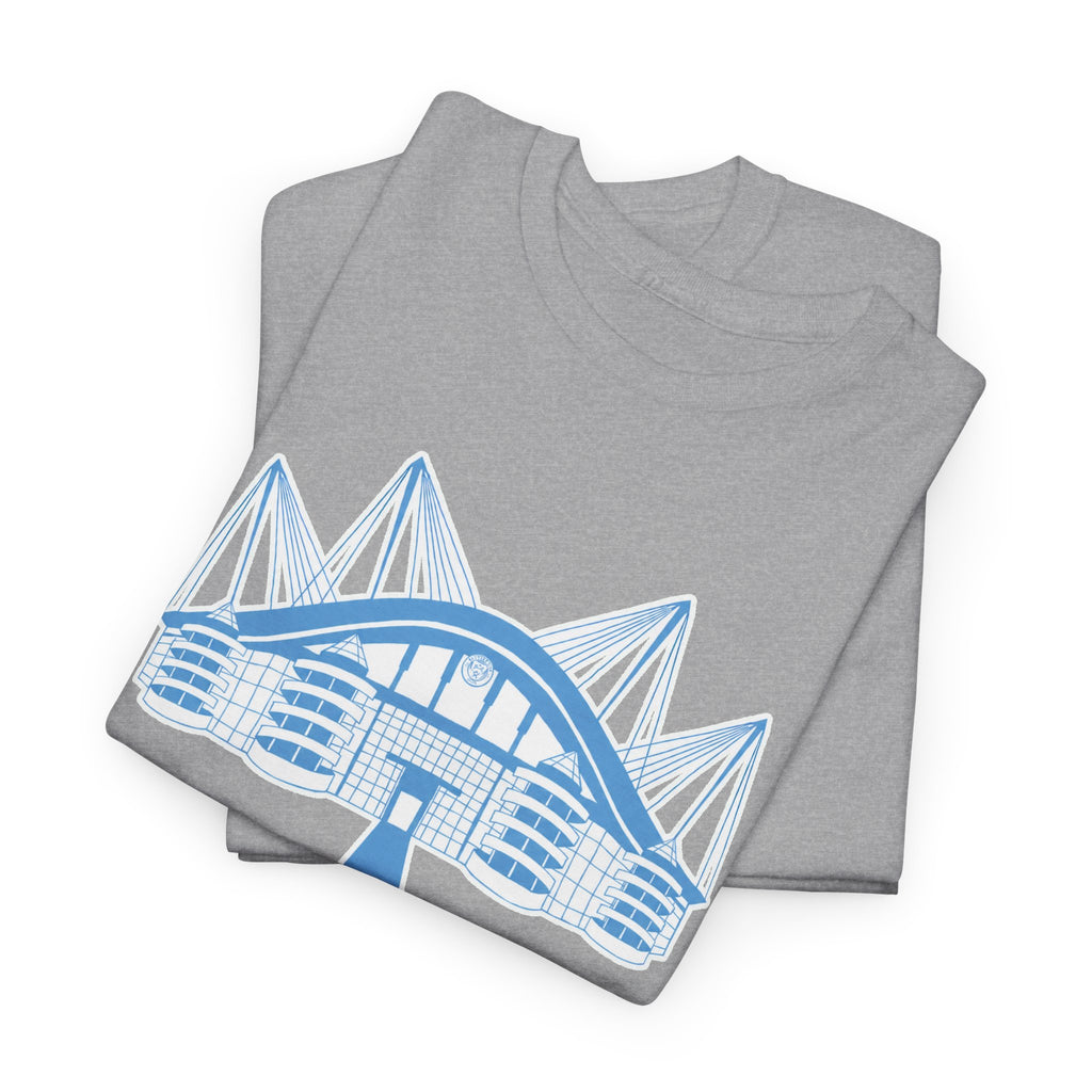 Etihad Stadium Illustration Cotton T-Shirt — Blue Arena Graphic Tee
