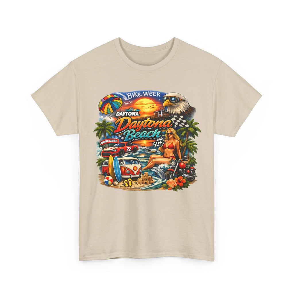 Daytona Beach Vintage Surf T-Shirt — Retro Sunset Palm Beach Tee
