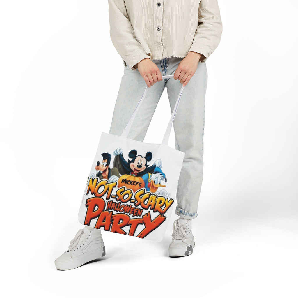 Halloween Party Canvas Tote Bag — "Not-So-Scary Halloween Party" Graphic