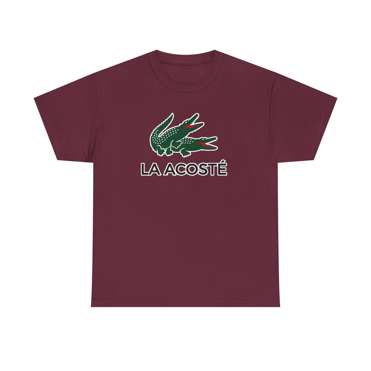 La Acosté Crocodile Logo Graphic Cotton Tee / T-Shirt