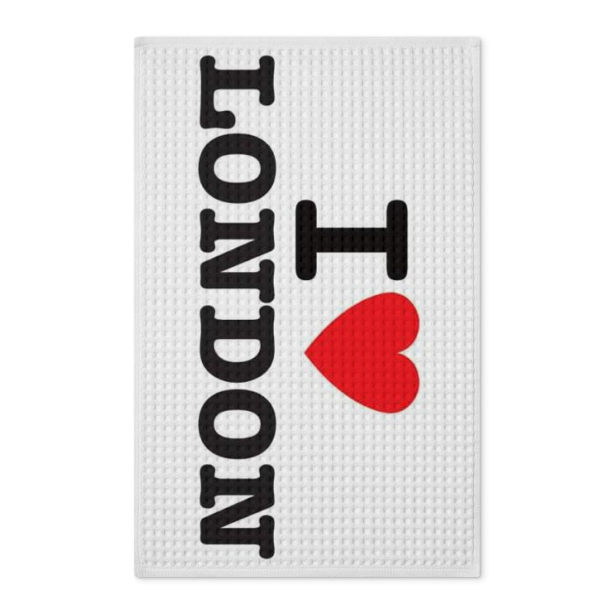 I  London Waffle Tea Towel — Double-Sided Kitchen Towel