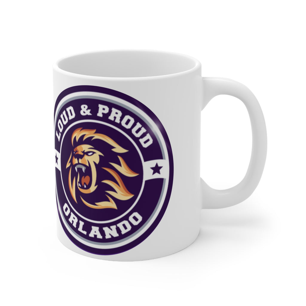 Orlando Coty Soccer Loud & Proud Lion Ceramic Coffee Mug — 11oz & 15oz