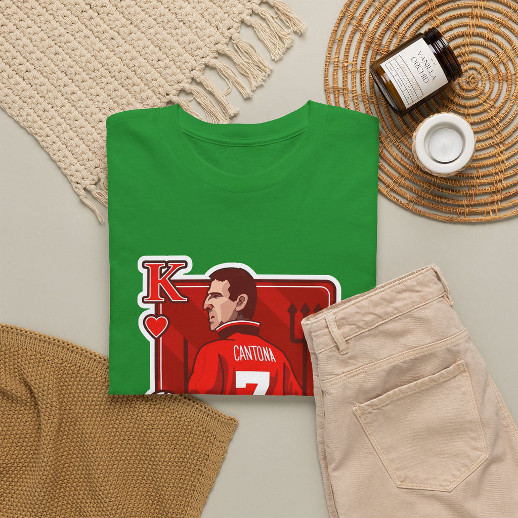 Cantona Playing Card Cotton T-Shirt / Tee — Number 7 Custom Jersey Design