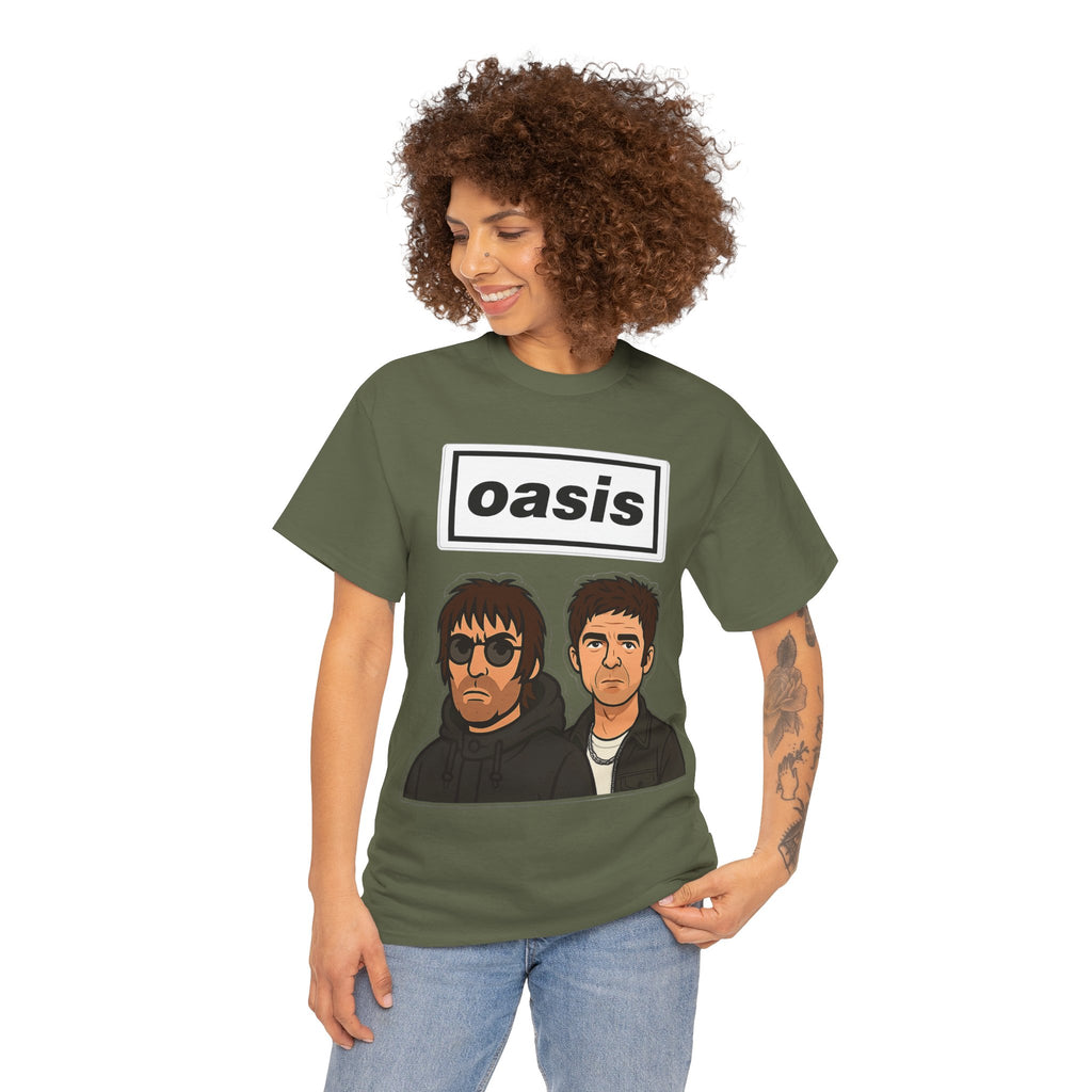 Oasis Inspired Unofficial Band Logo Tee — 'oasis' Graphic T-Shirt