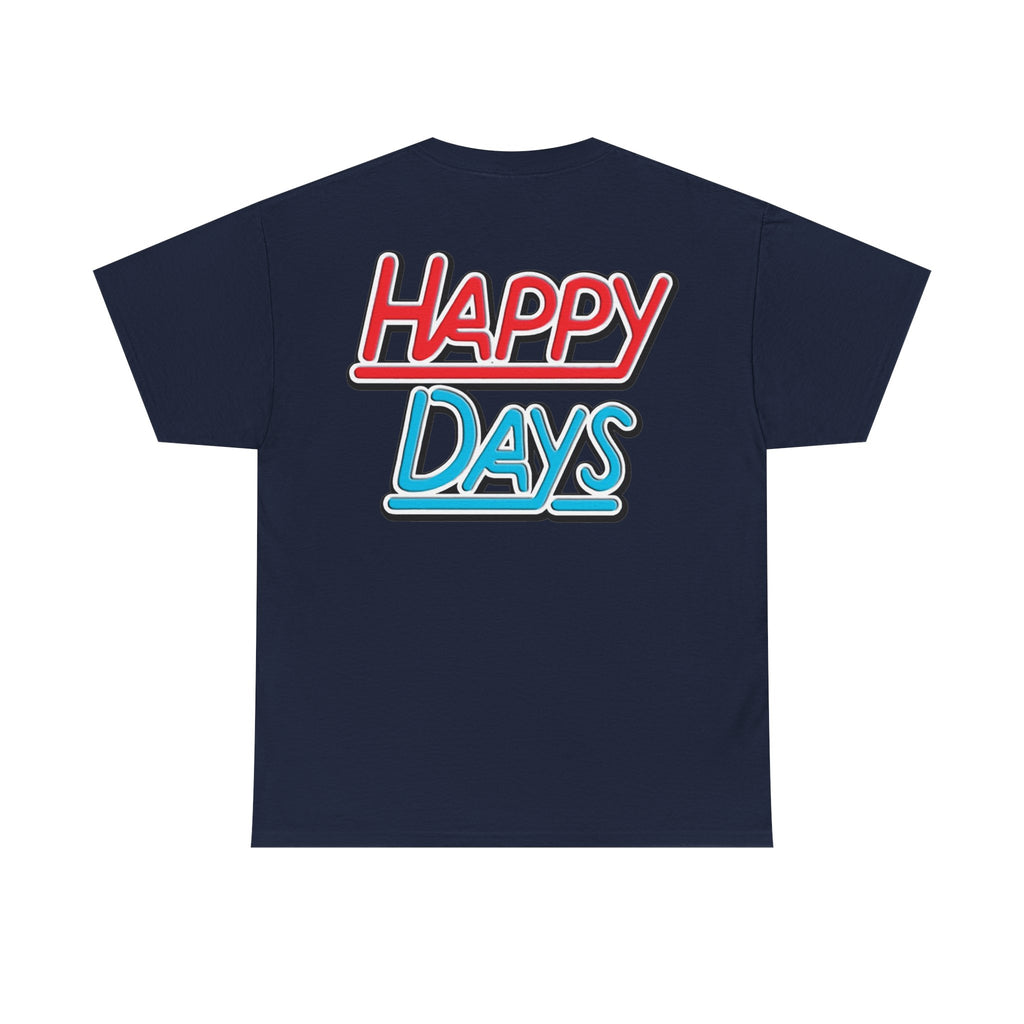 Happy Days Cast Caricature Tee — Retro 70s Sitcom Graphic T-Shirt