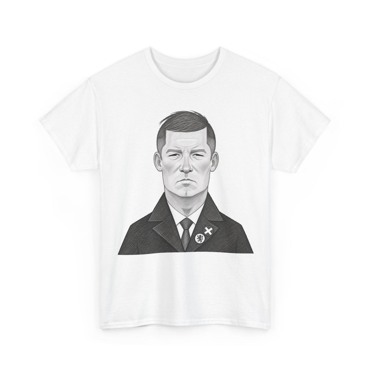 Sir Alex Ferguson Cotton T-Shirt — Vintage Stoic Portrait Shirt