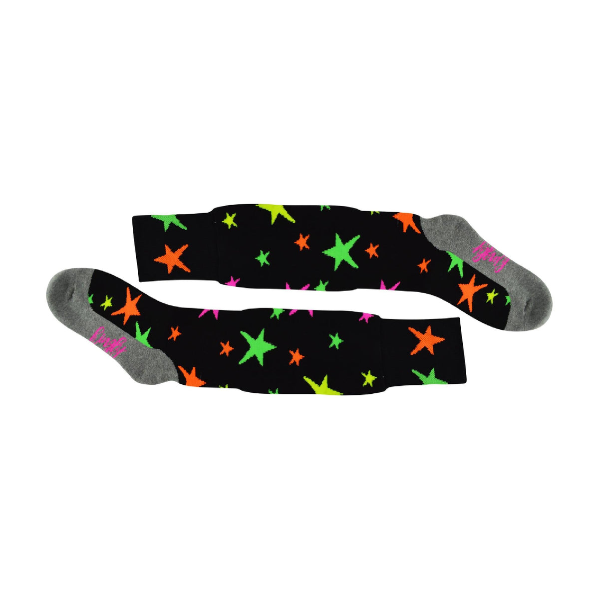 1 Pack Adults & Kids Knee High Fun Patterned Hockey Socks - Disco Stars