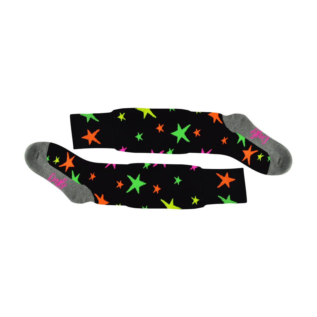 1 Pack Adults & Kids Knee High Fun Patterned Hockey Socks - Disco Stars