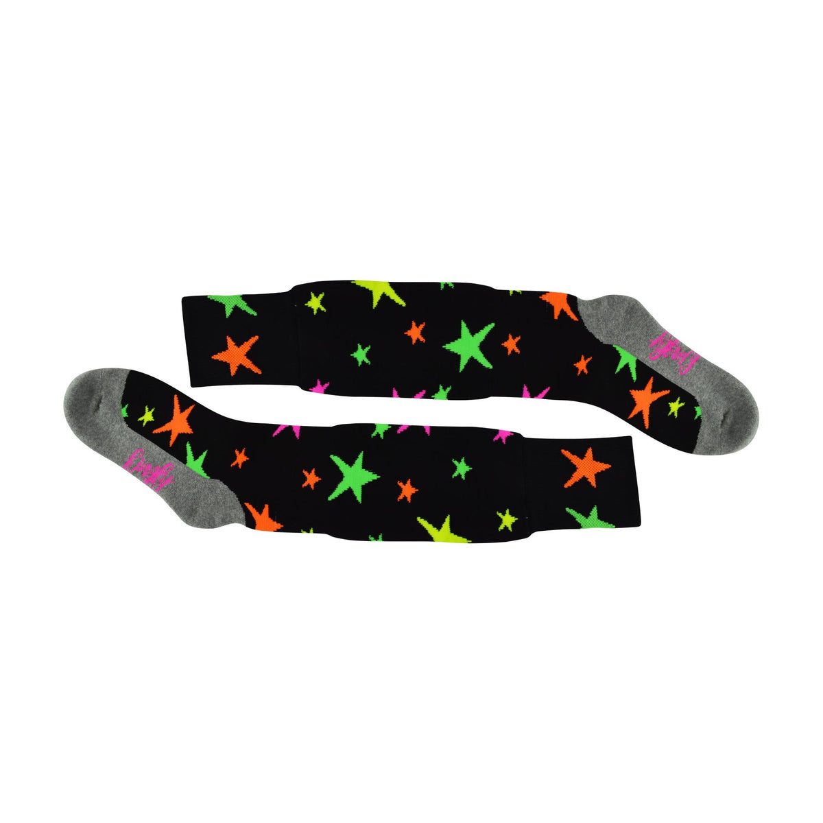 1 Pack Adults & Kids Knee High Fun Patterned Hockey Socks - Disco Stars