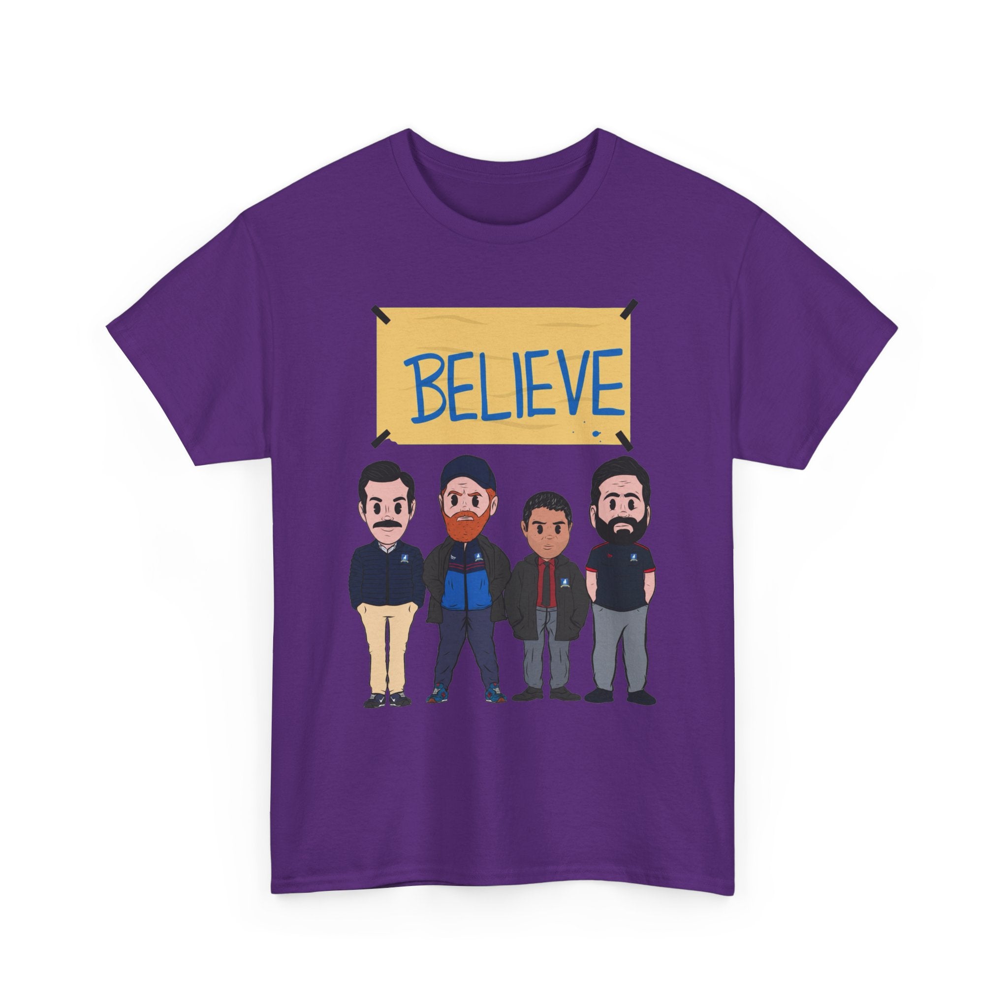 Ted Lasso Inspired Believe Cartoon Band Cotton T-Shirt