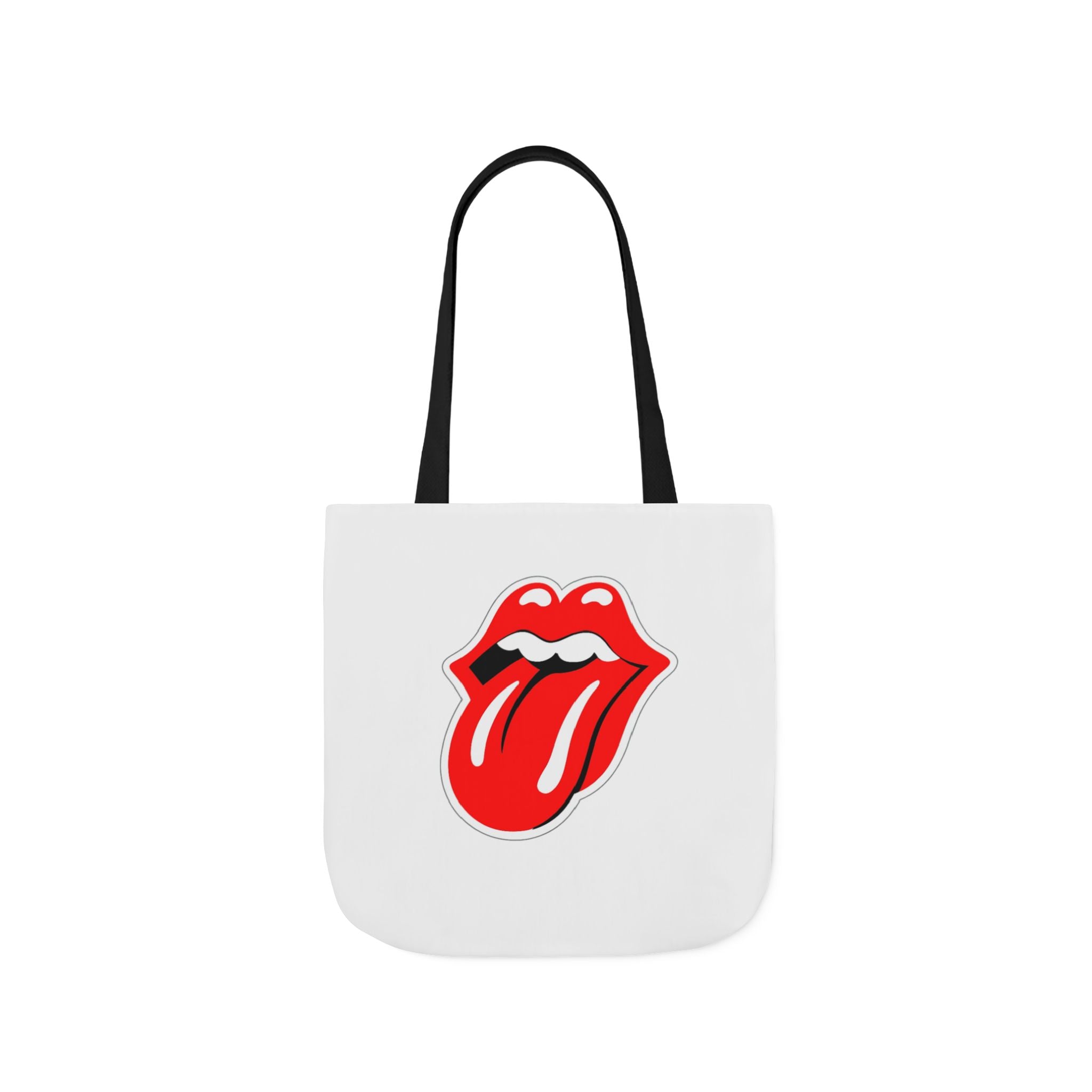 Rock & Roll Tongue Canvas Tote Bag — Retro Lip Graphic