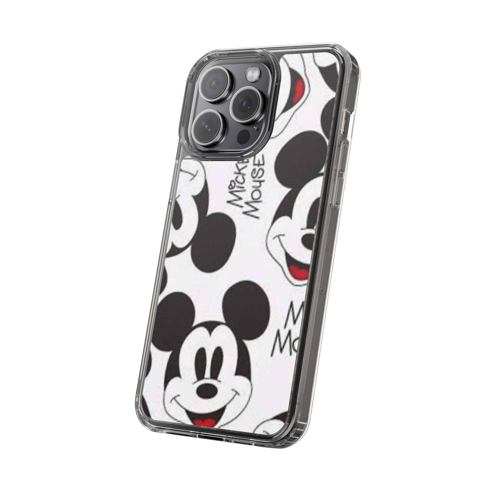 Mickey Mouse Clear Phone Case – Retro Cartoon Pattern Clear Case