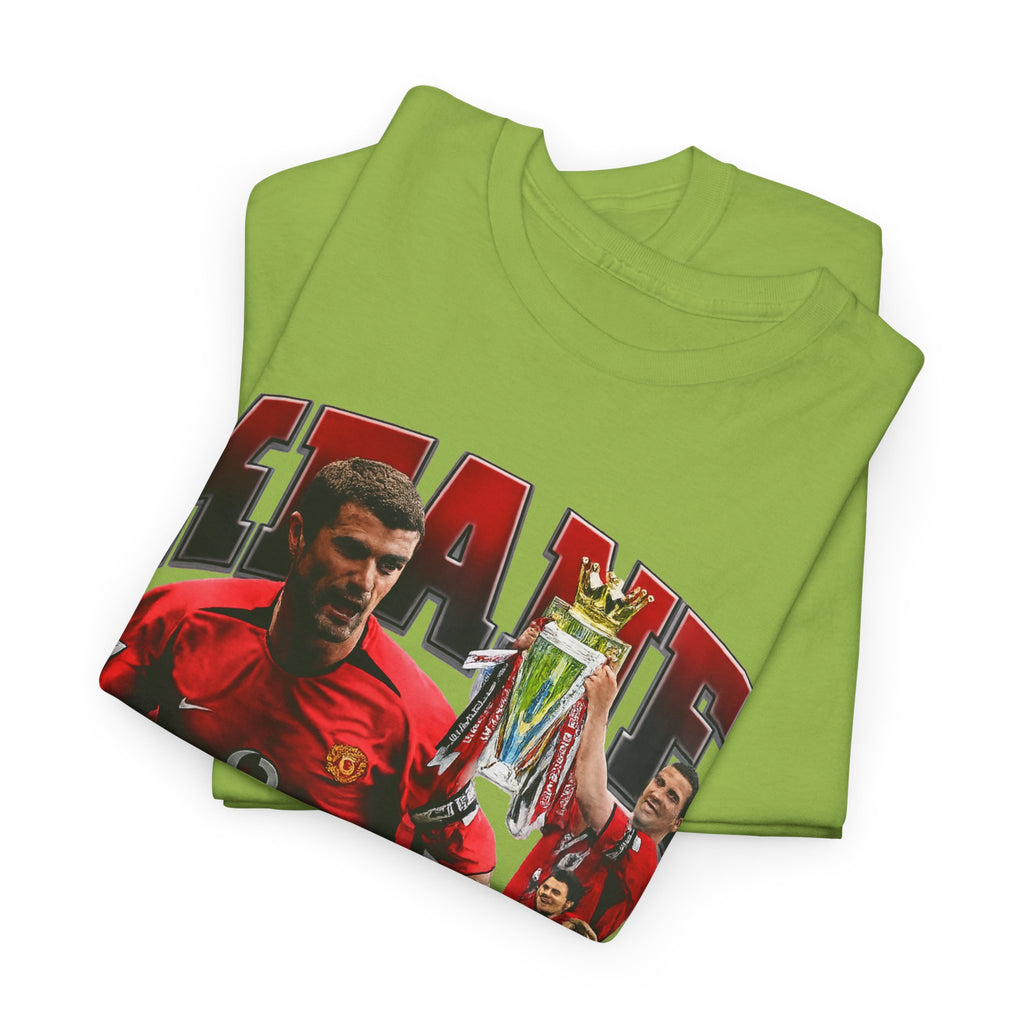 Roy Keane Football Legens Collage Tee — Retro Man United Tribute Shirt