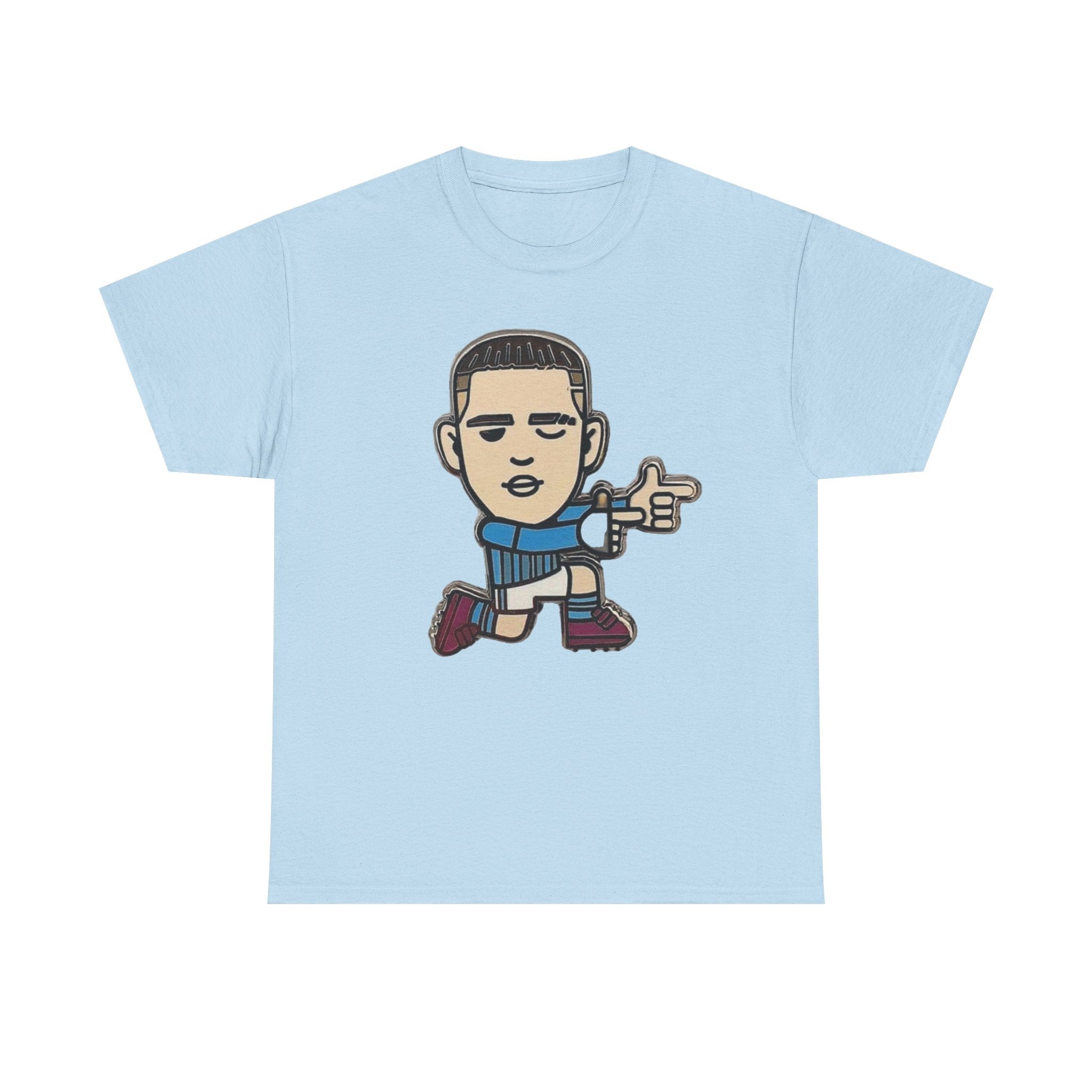 Phil Foden Cartoon Dance Pose Tee - Funky Character Graphic T-Shirt