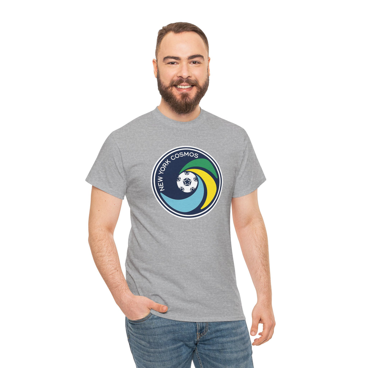 New York Cosmos Retro Logo Cotton T‑Shirt — Vintage Soccer Tee