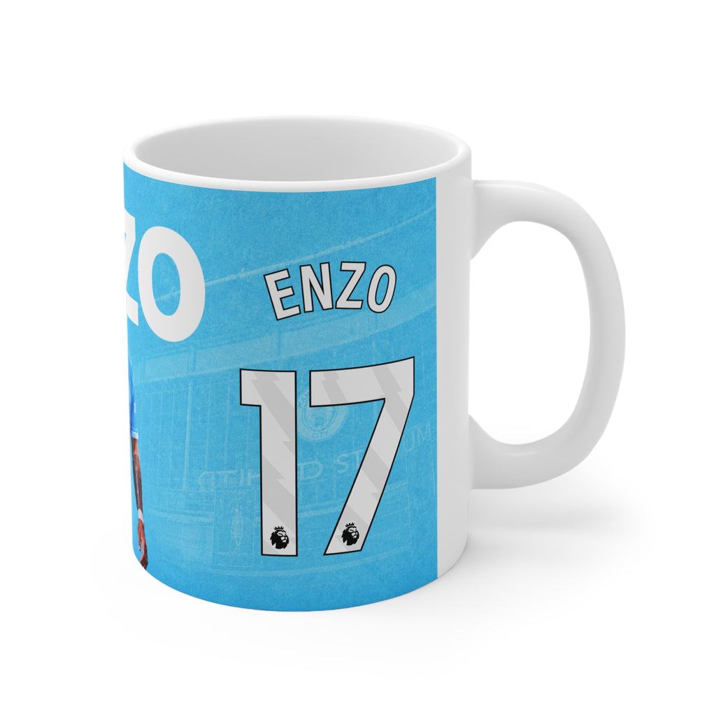 Enzo Fernandez Manchester City Ceramic Mug — ENZO 11oz & 15oz