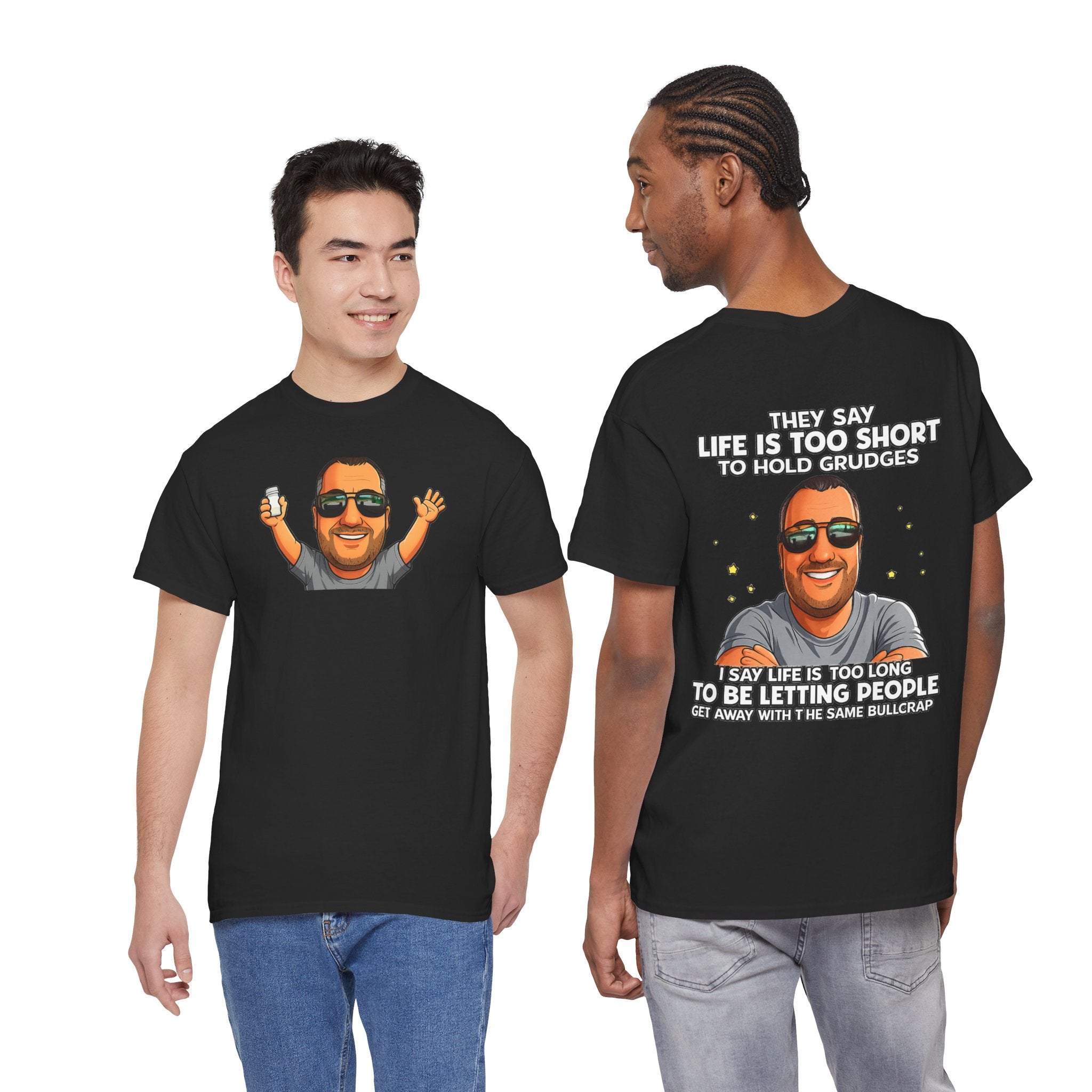 Graphic Tee — “Life Is Too Short” Funny Retro Portrait T-Shirt