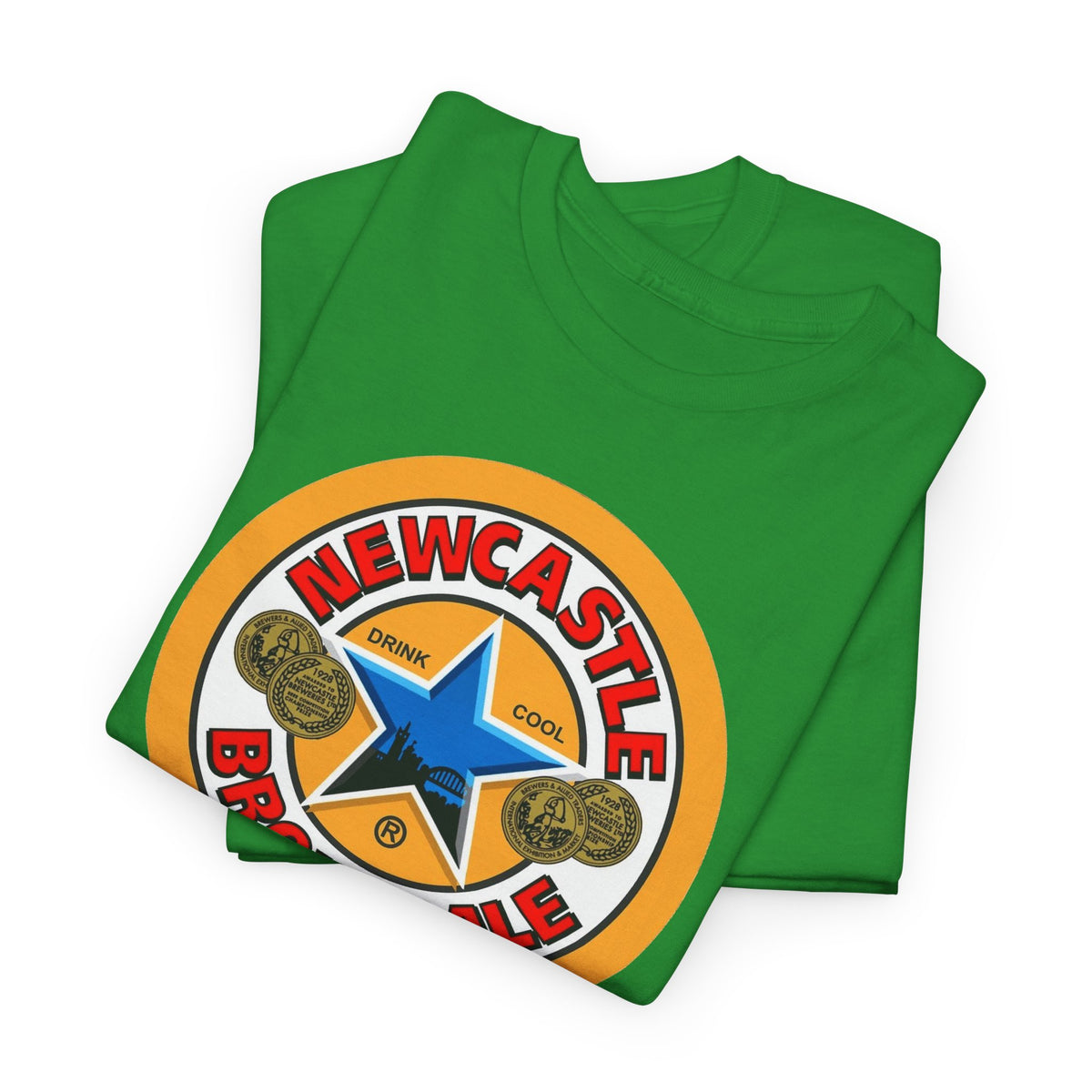 Newcastle Brown Ale Inspired Retro Logo Cotton T-Shirt