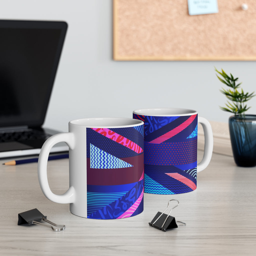 Team GB Olympic Ceramic Mug — Bold Union Jack Pattern (11oz & 15oz)