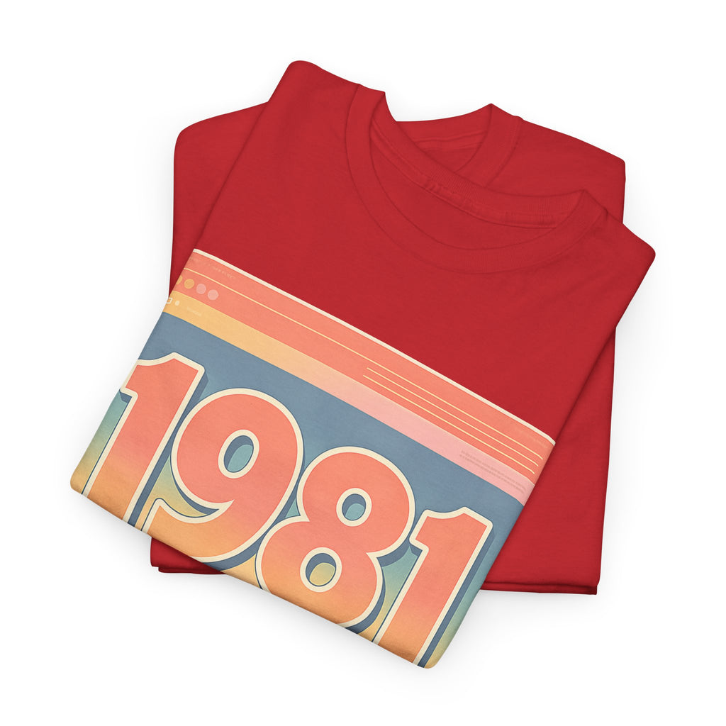 Vintage 1981 Retro Tee — 40th Birthday Gift Shirt