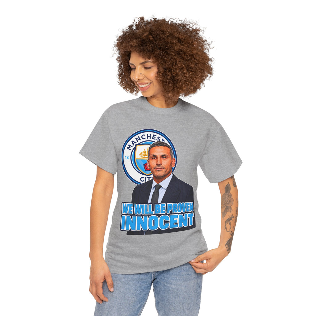 Manchester City “We Will Be Proven Innocent” Fan Cotton T-Shirt