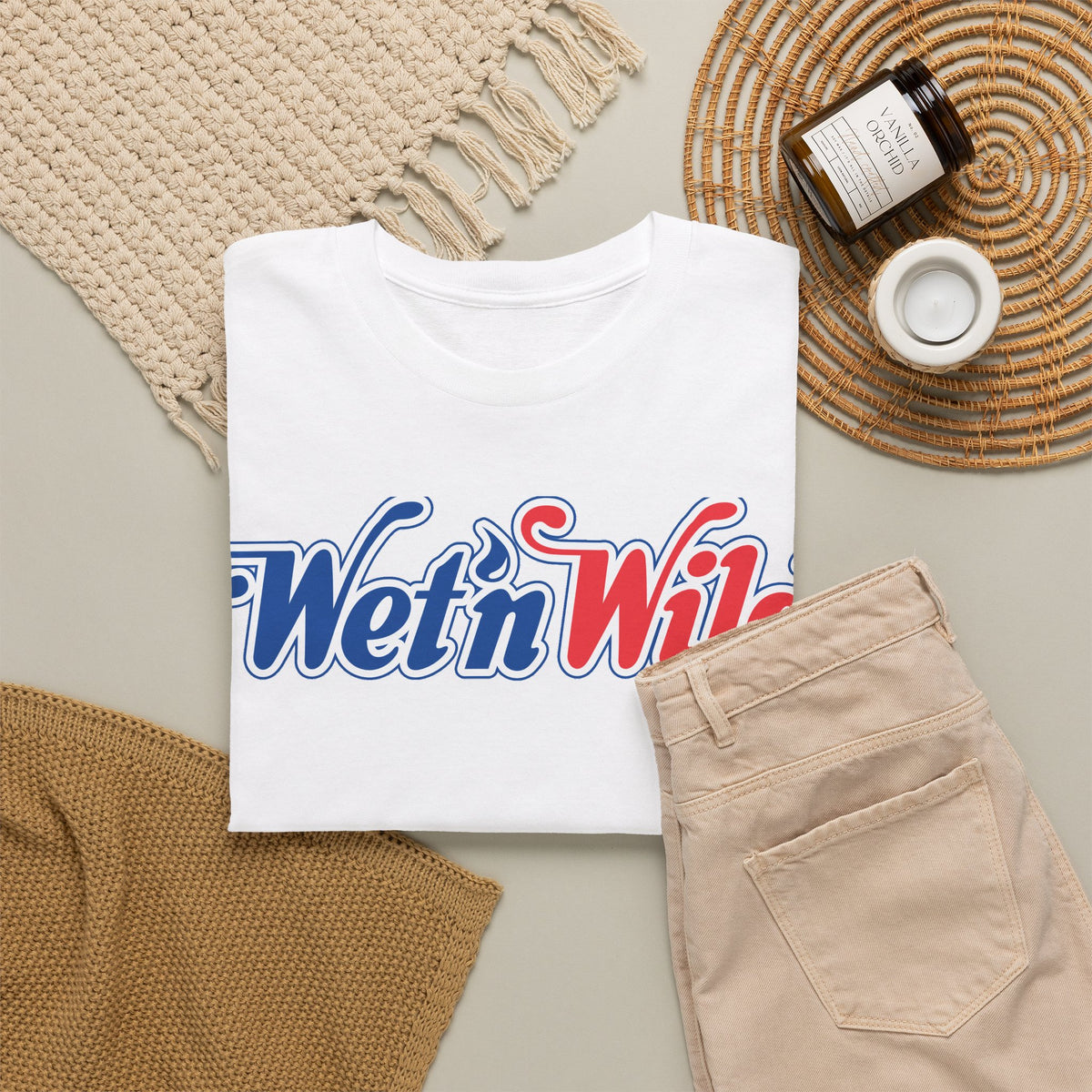Wet n Wild Orlando Retro Unisex Heavy Cotton T-Shirt / Tee