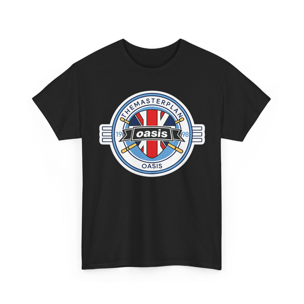 Oasis Union Jack Band Tee – Retro Rock Logo T-Shirt