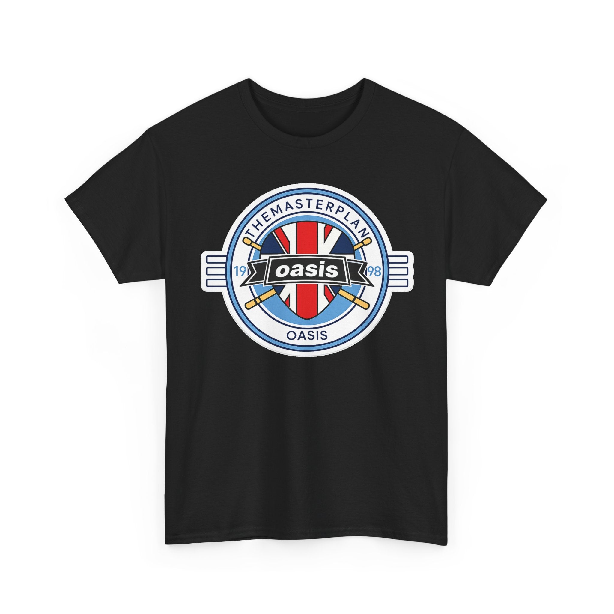 Oasis Union Jack Band Tee – Retro Rock Logo T-Shirt