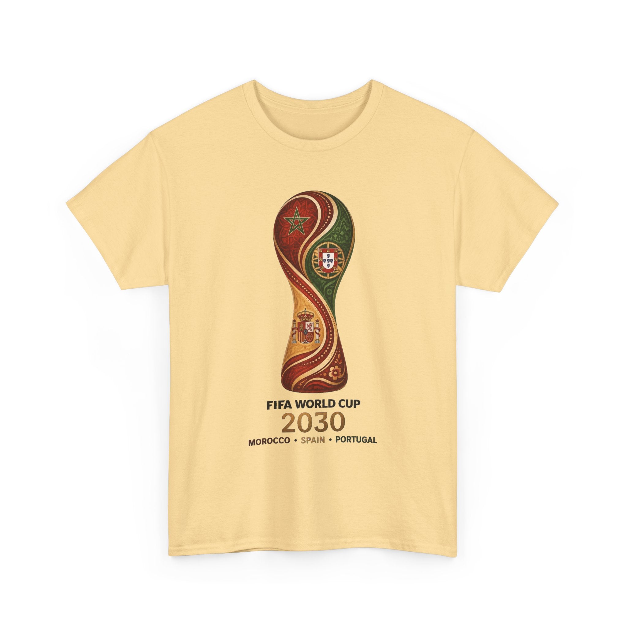 FIFA World Cup 2030 Trophy T-Shirt — Morocco Spain Portugal Official Design