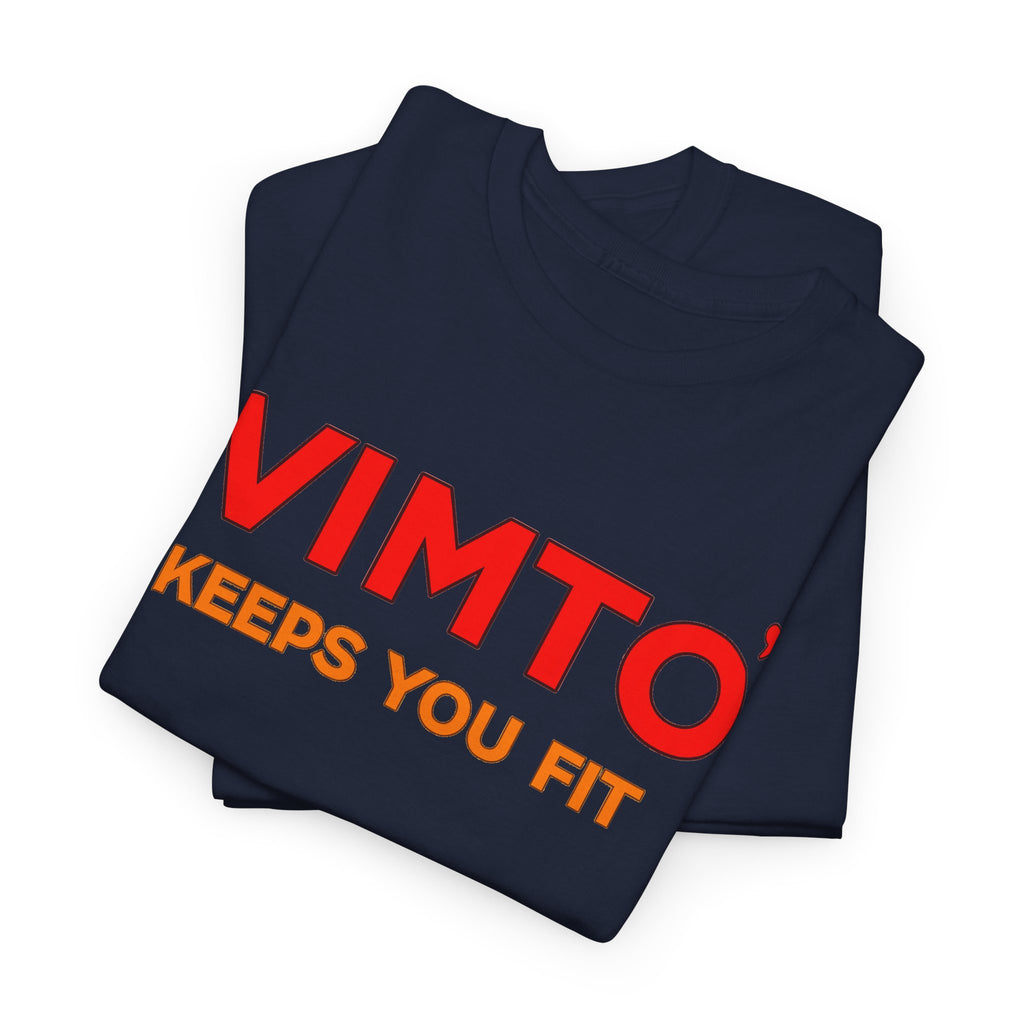 VIMTO "Keeps You Fit" Graphic Tee — Retro Beverage Logo T-Shirt