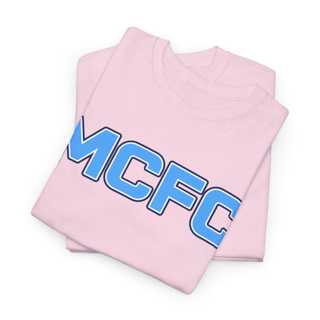 MCFC Logo Cotton T-Shirt — Light Blue Football Fan Tee
