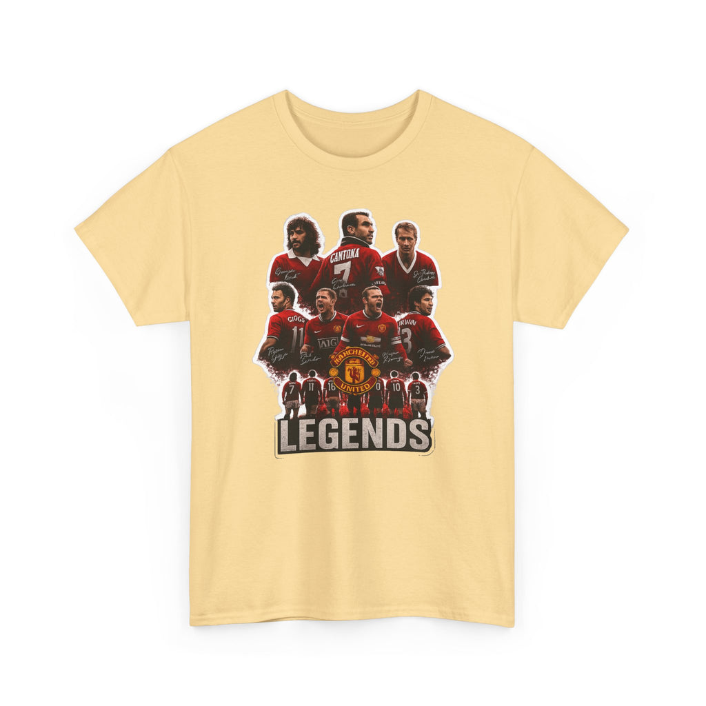 Manchester United Legends Football Team Tee — Retro Manchester United Players Graphic Shirt
